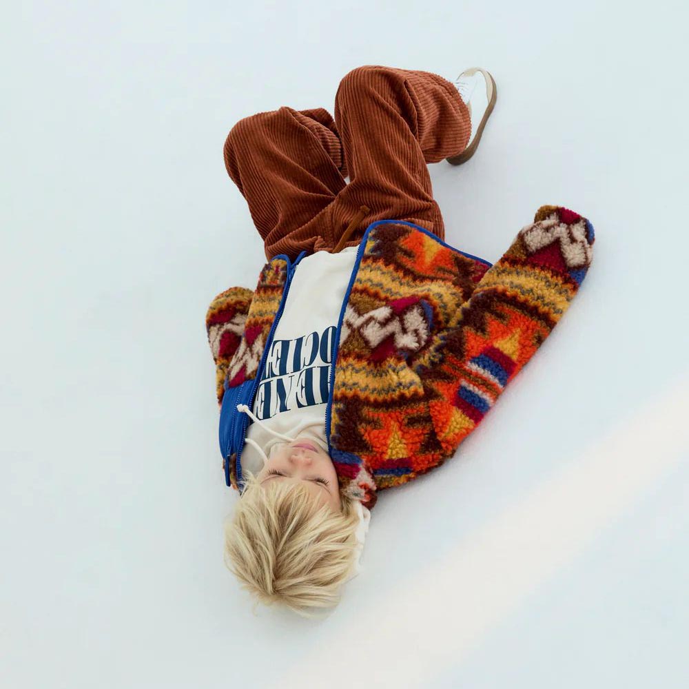 Boys & Girls Multicolor Jacquard Wool Jacket