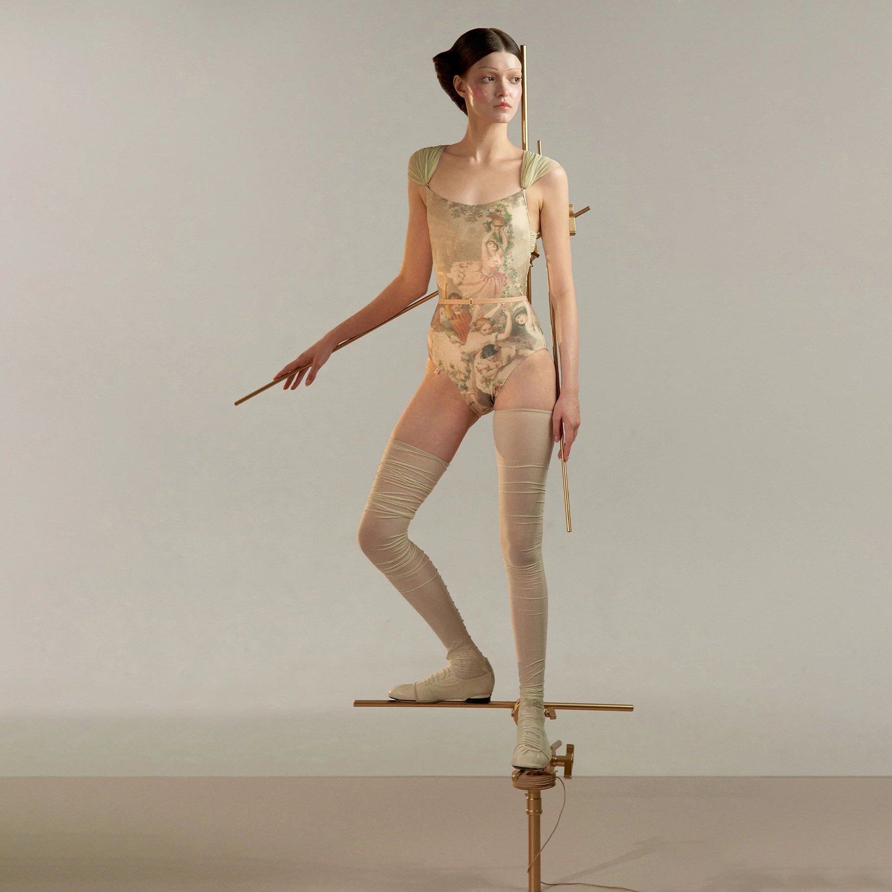 Women Green Tea"ROCOCO"Ballet Onesies(251LE74VD/green tea)