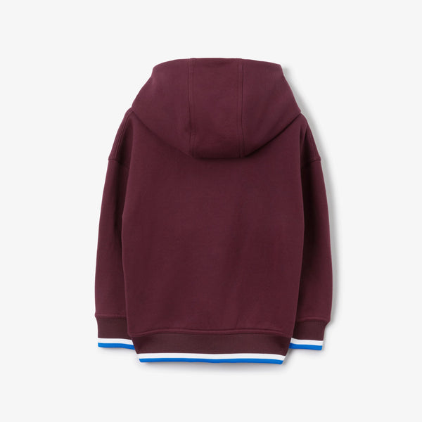 Boys & Girls Dark Red Hooded Sweatshirt