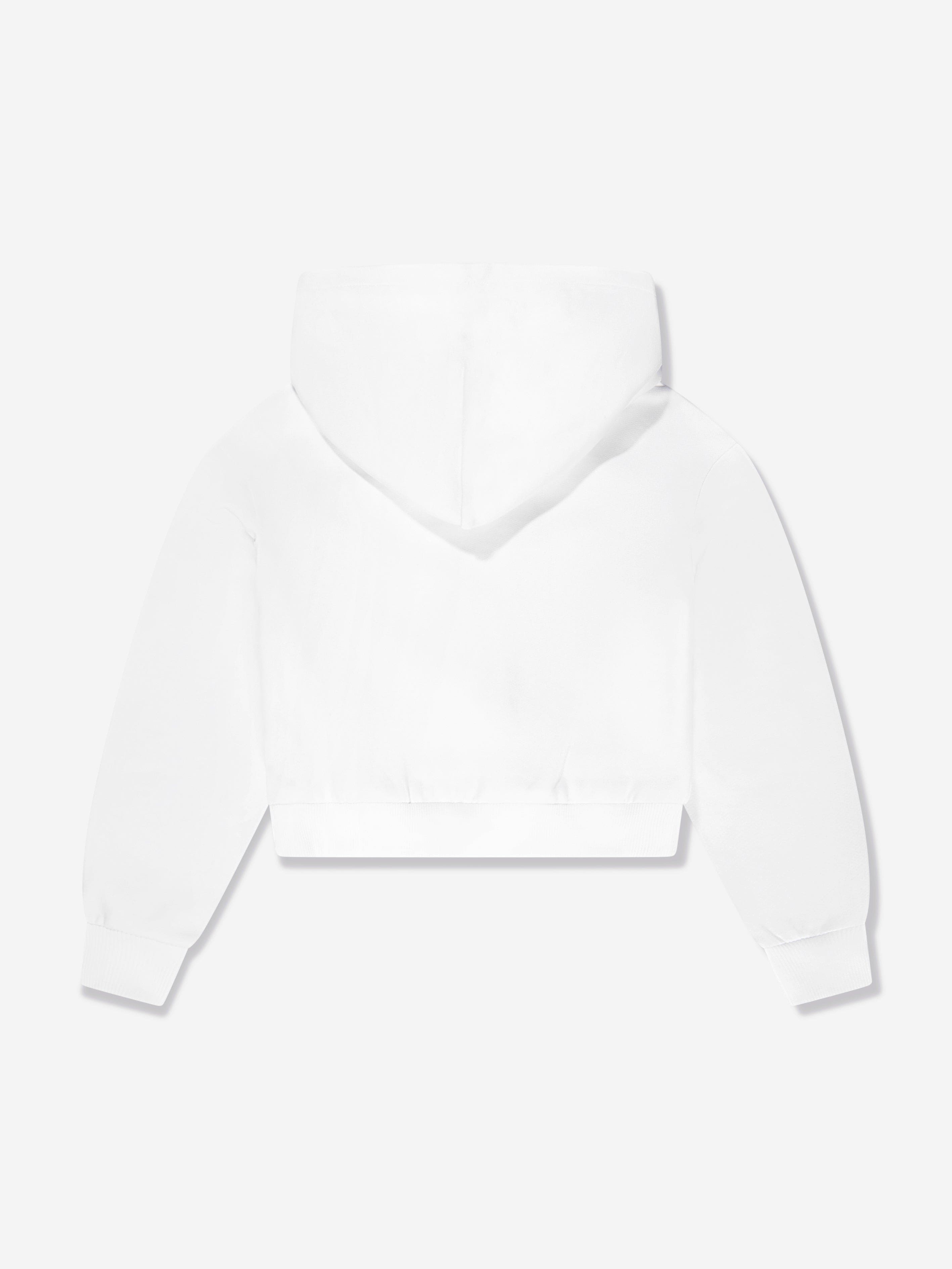 Dolce & Gabbana Girls Logo Hoodie in White