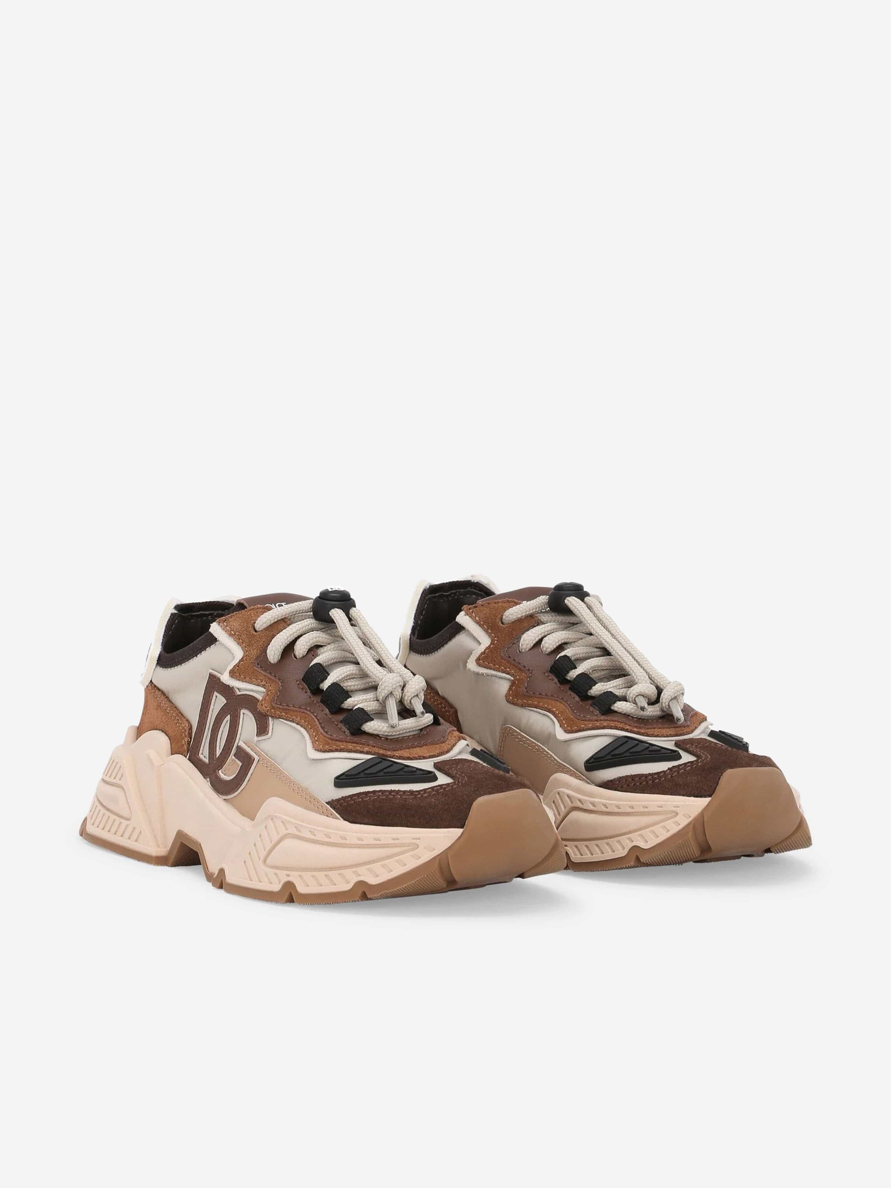 Dolce & Gabbana Boys Daymaster Trainers in Beige