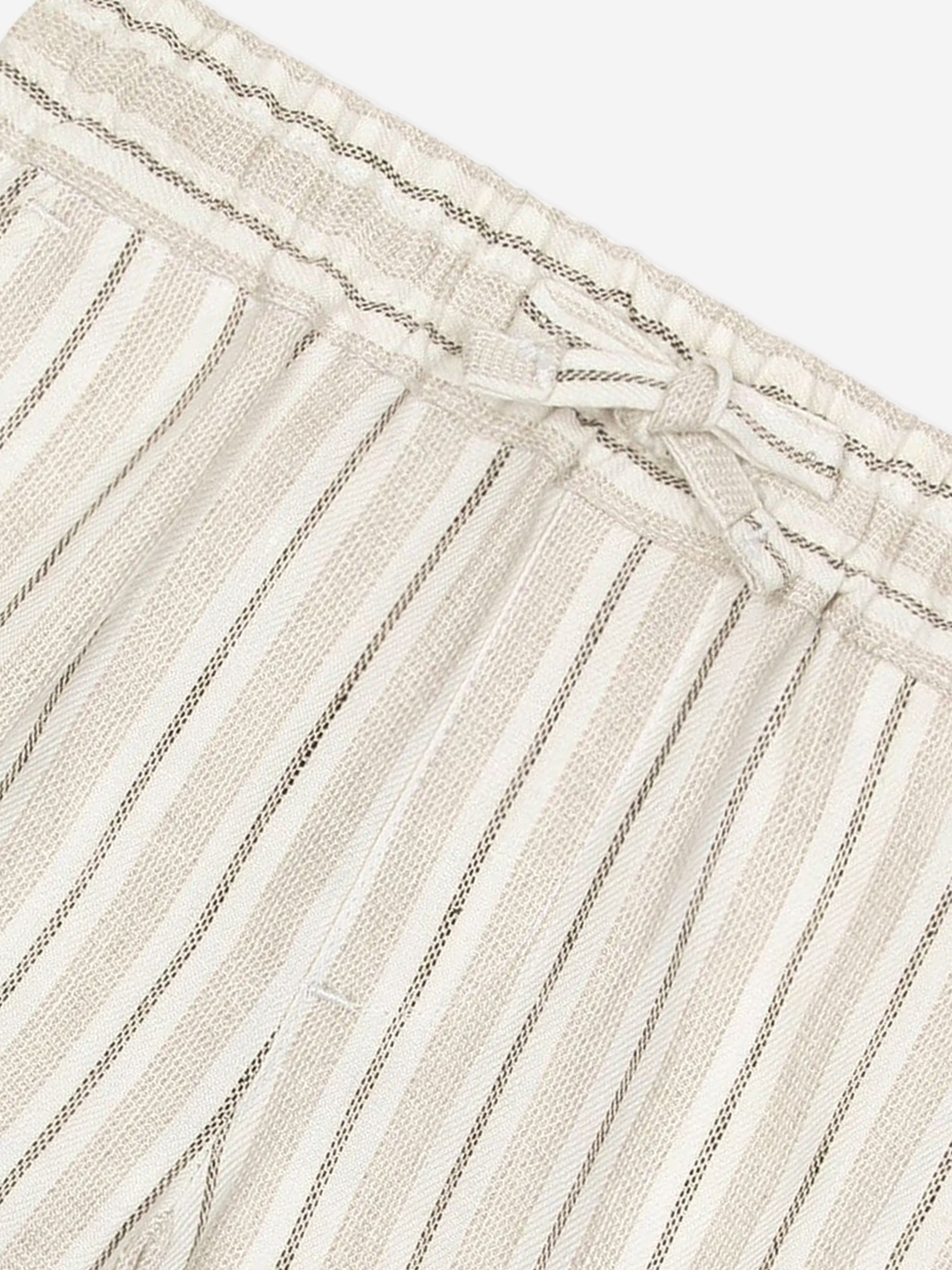Dolce & Gabbana Baby Boys Striped Linen Shorts in Ivory