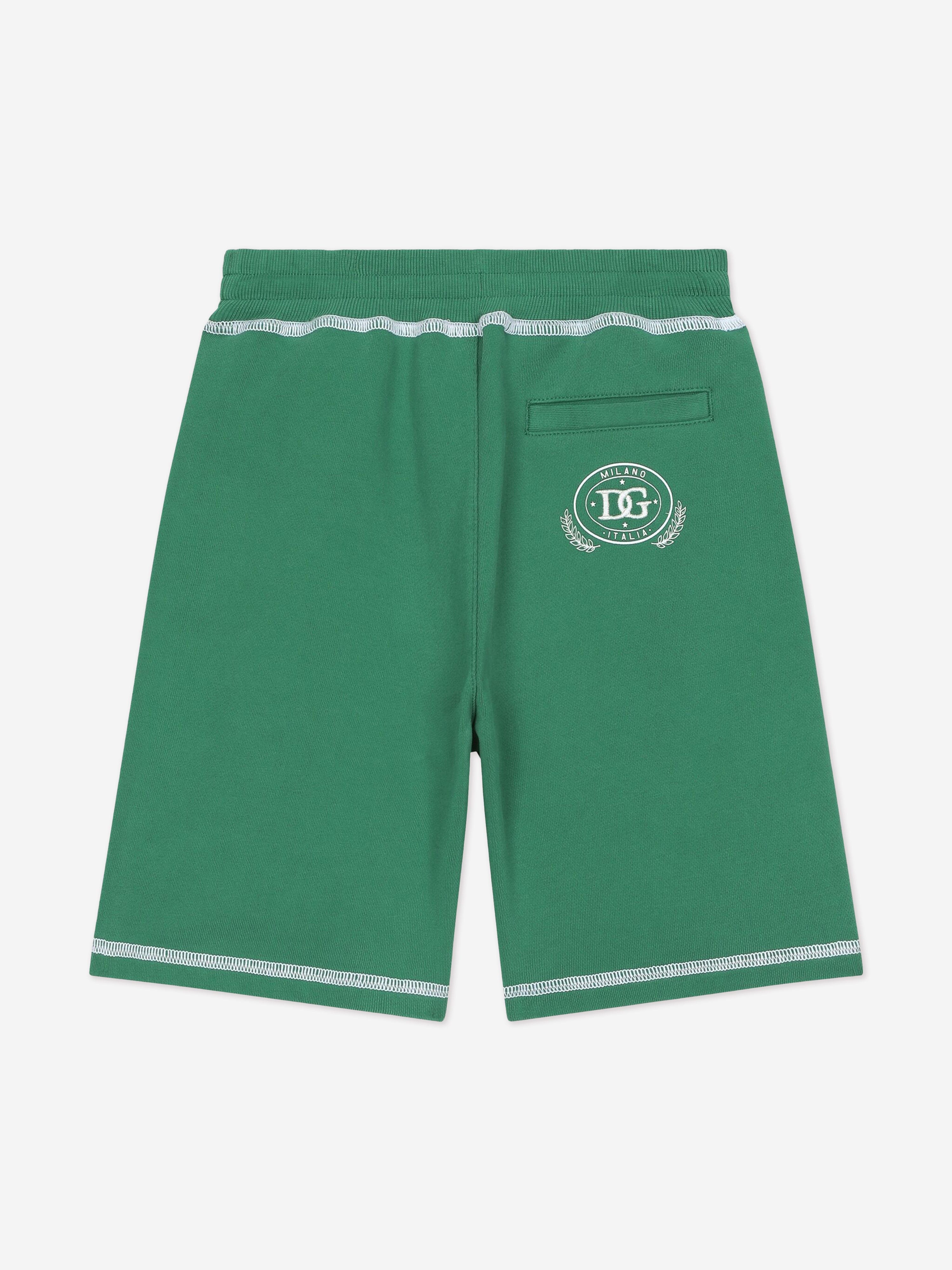 Dolce & Gabbana Boys Logo Bermuda Shorts in Green