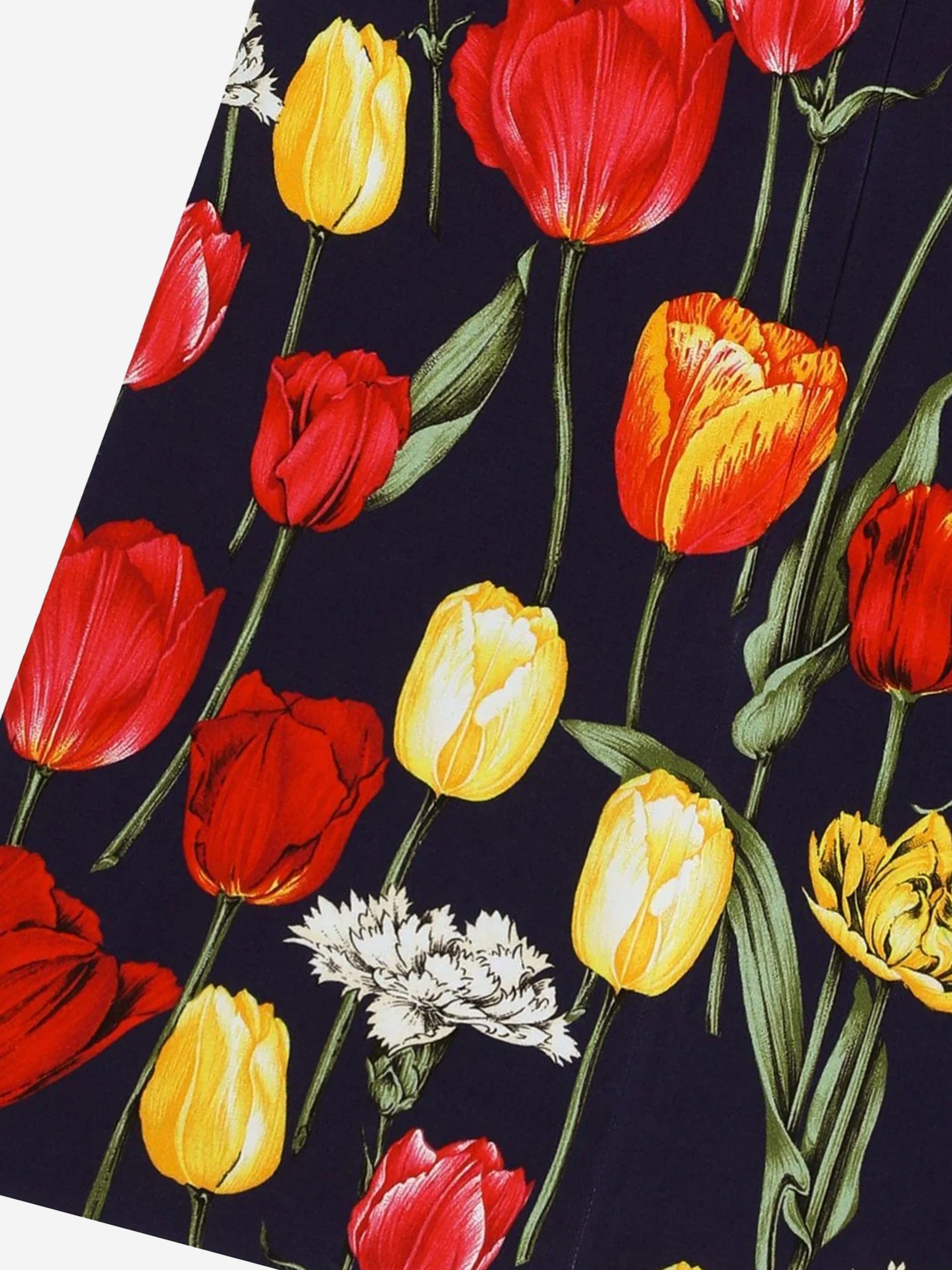 Dolce & Gabbana Girls Sleeveless Tulip Dress in Multicolour