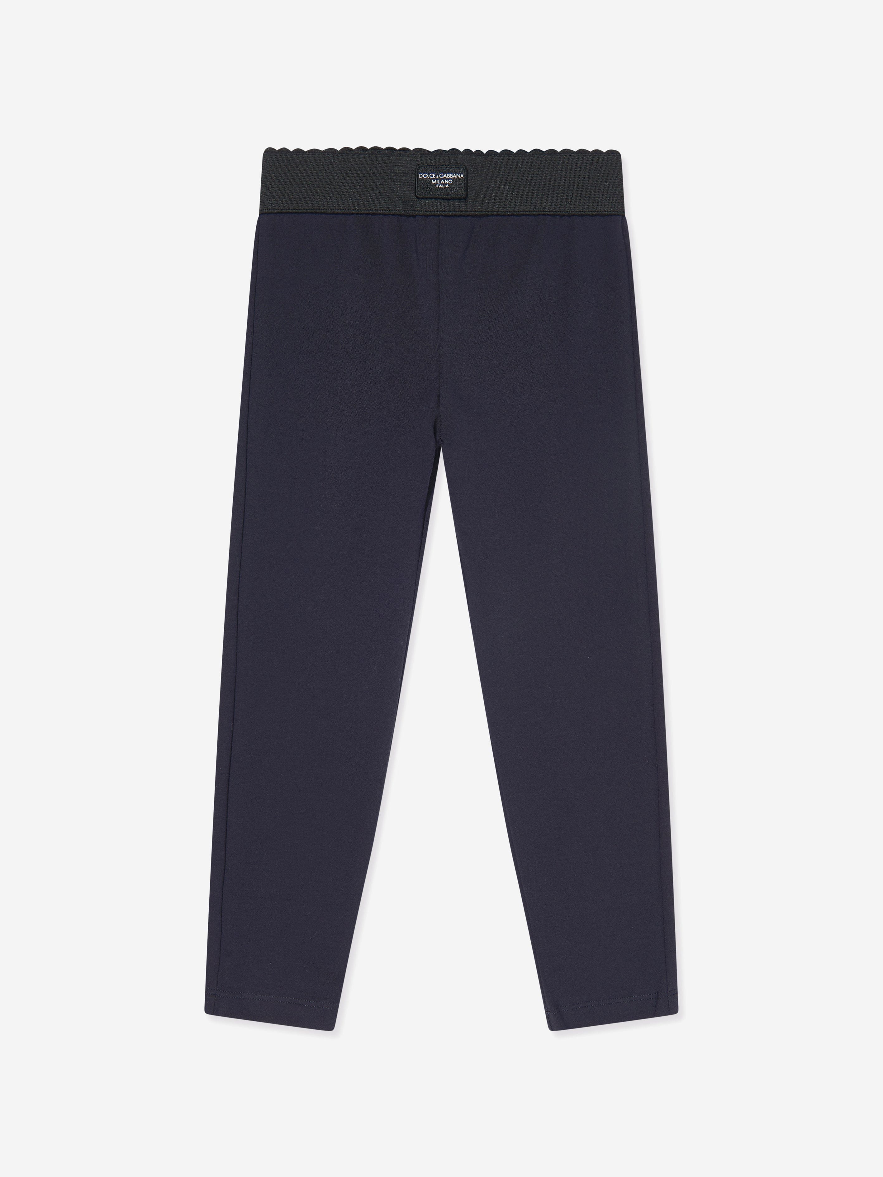 Dolce & Gabbana Girls Logo Leggings in Navy