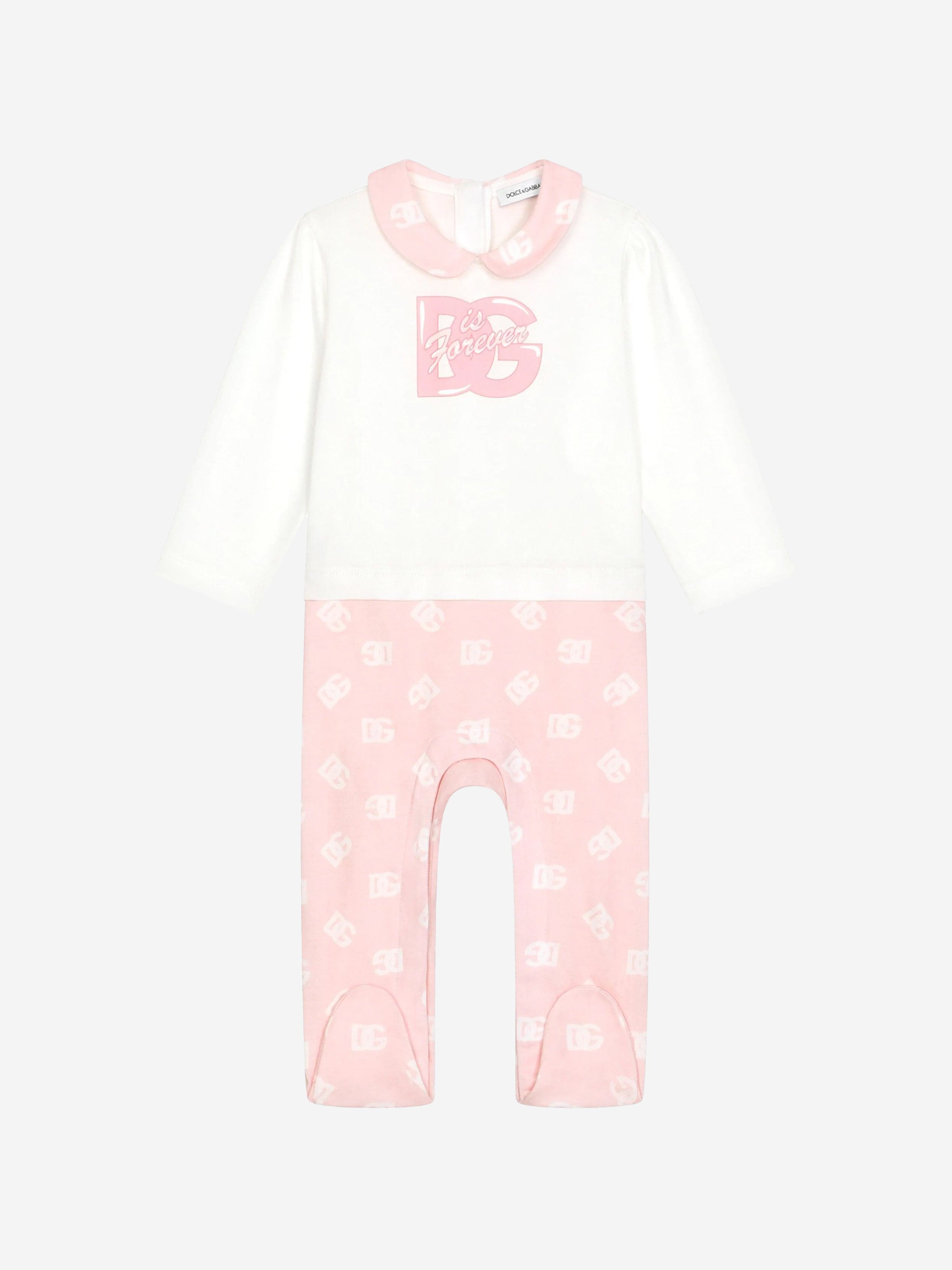 Dolce & Gabbana Baby Girls Babygrow Gift Set in Pink