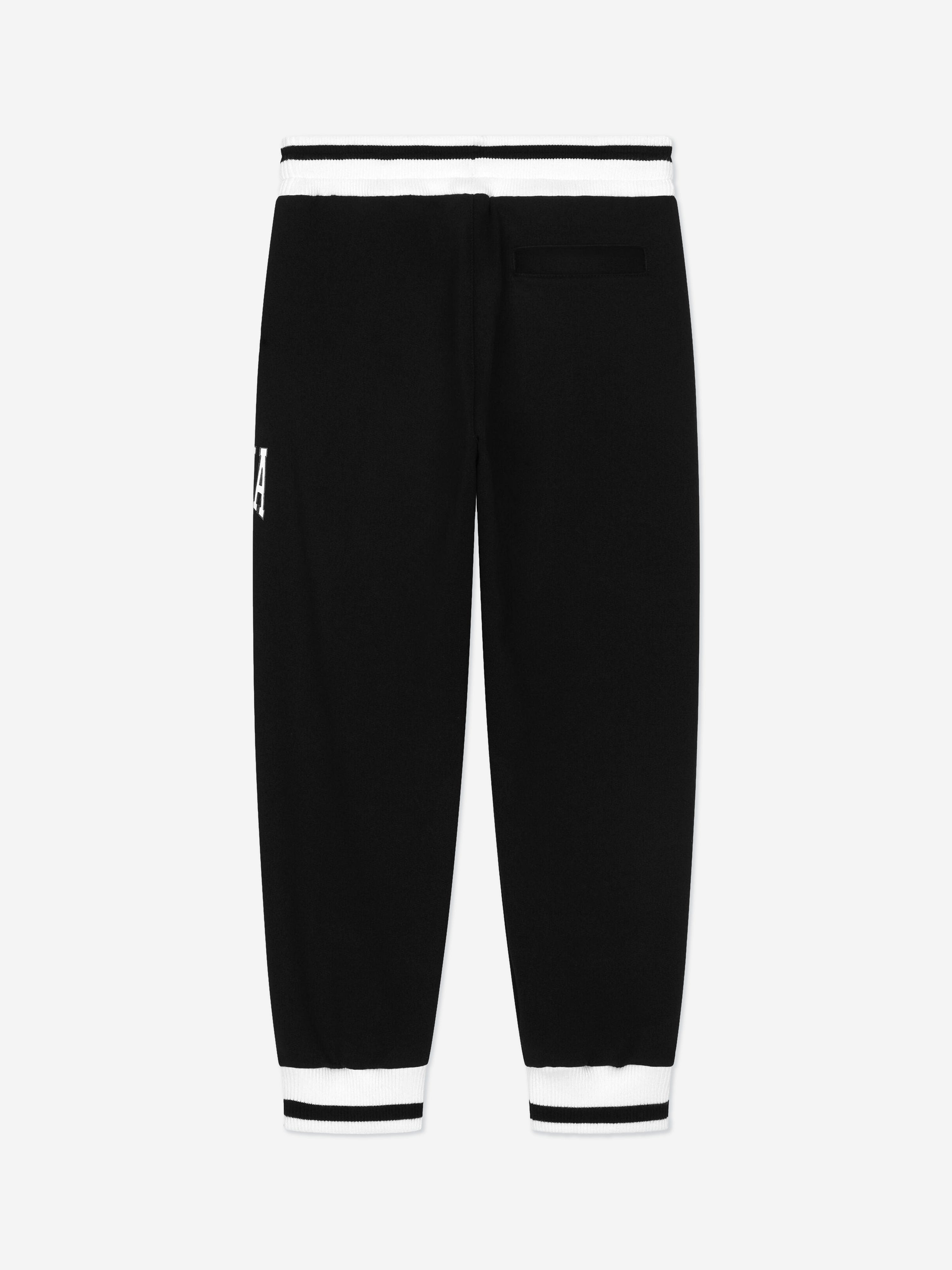 Dolce & Gabbana Boys Flock Logo Joggers in Black