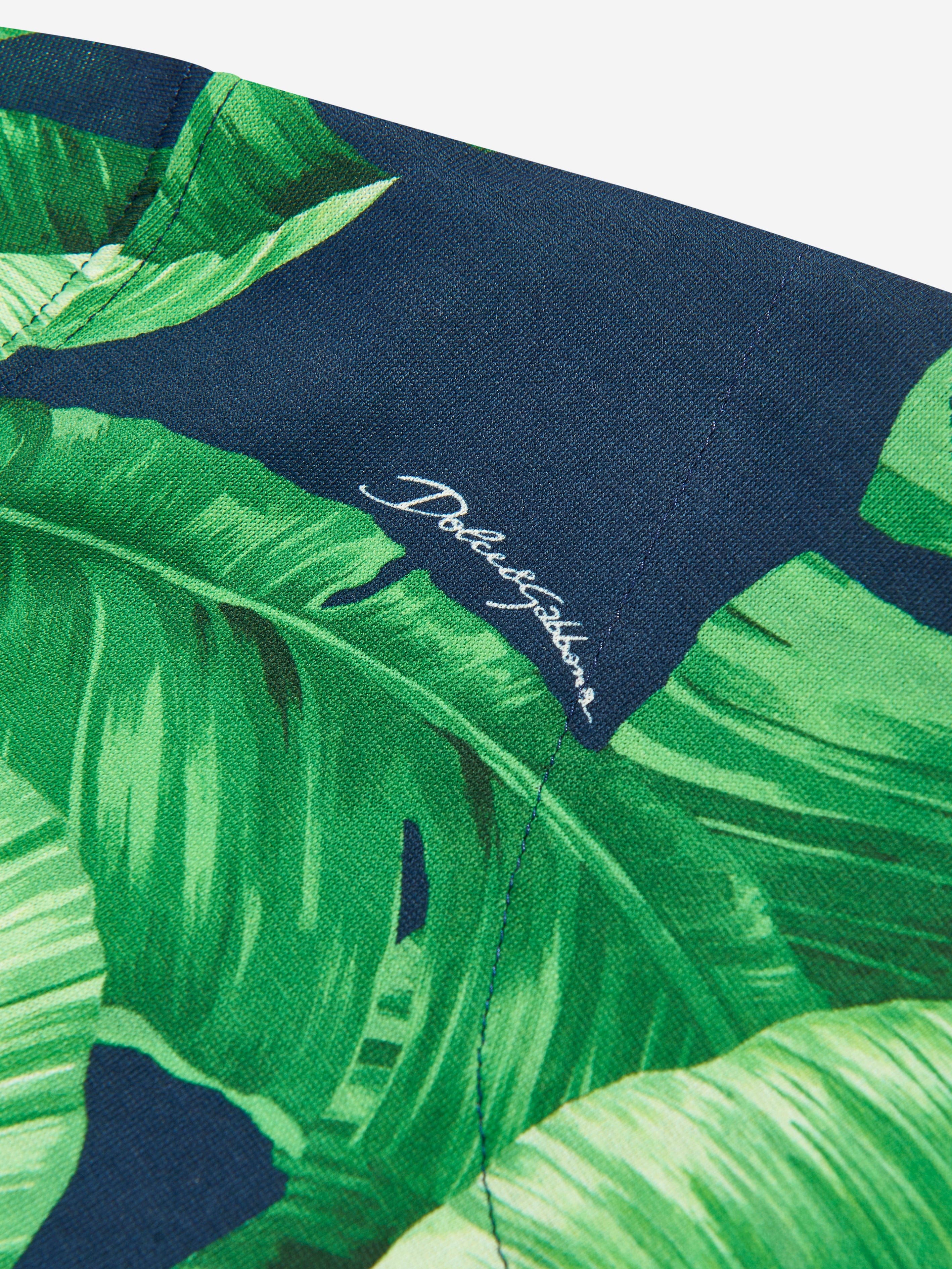 Dolce & Gabbana Boys Banana Leaf T-Shirt in Green