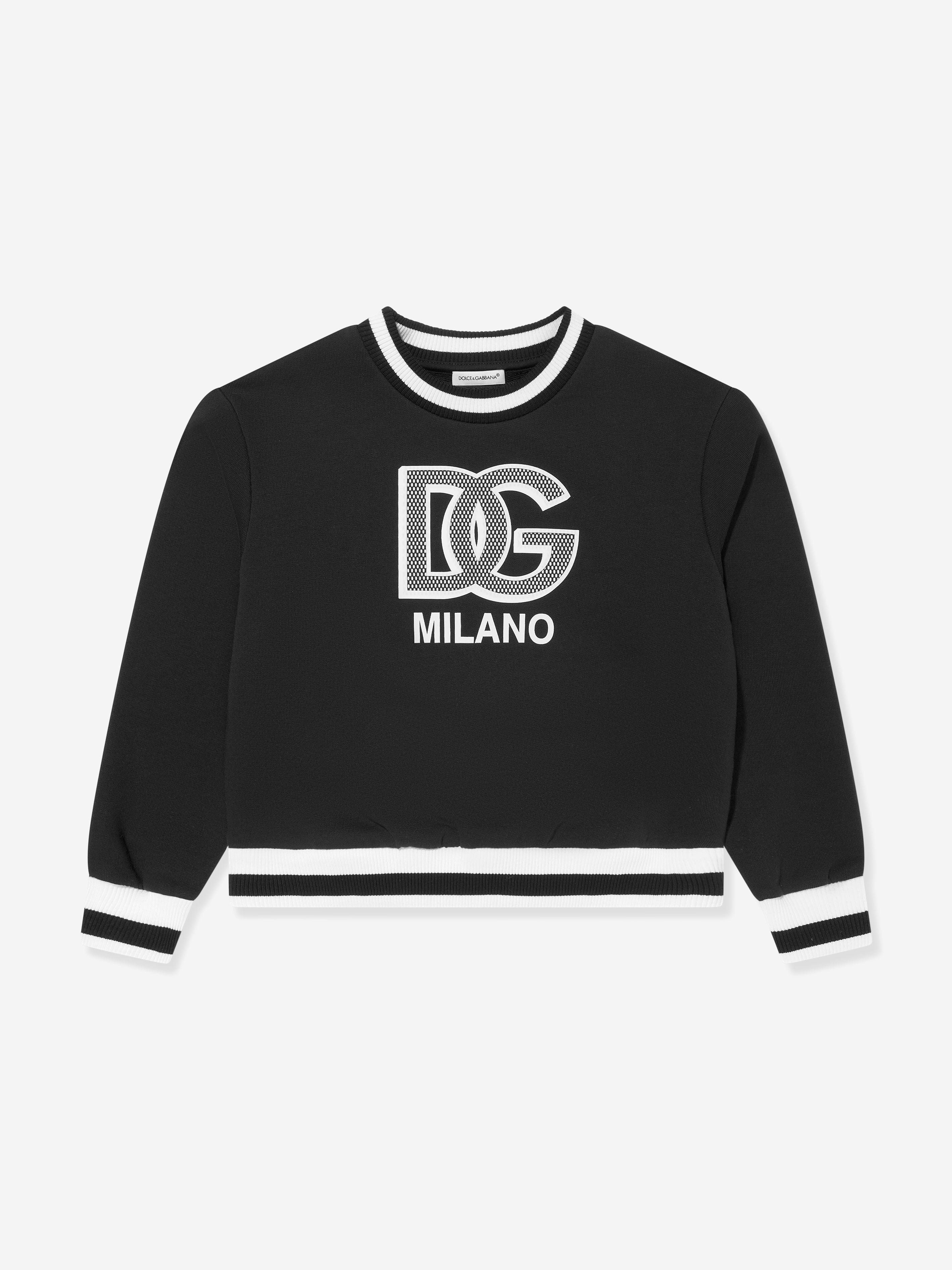 Dolce & Gabbana Boys Milano Logo Sweatshirt in Black