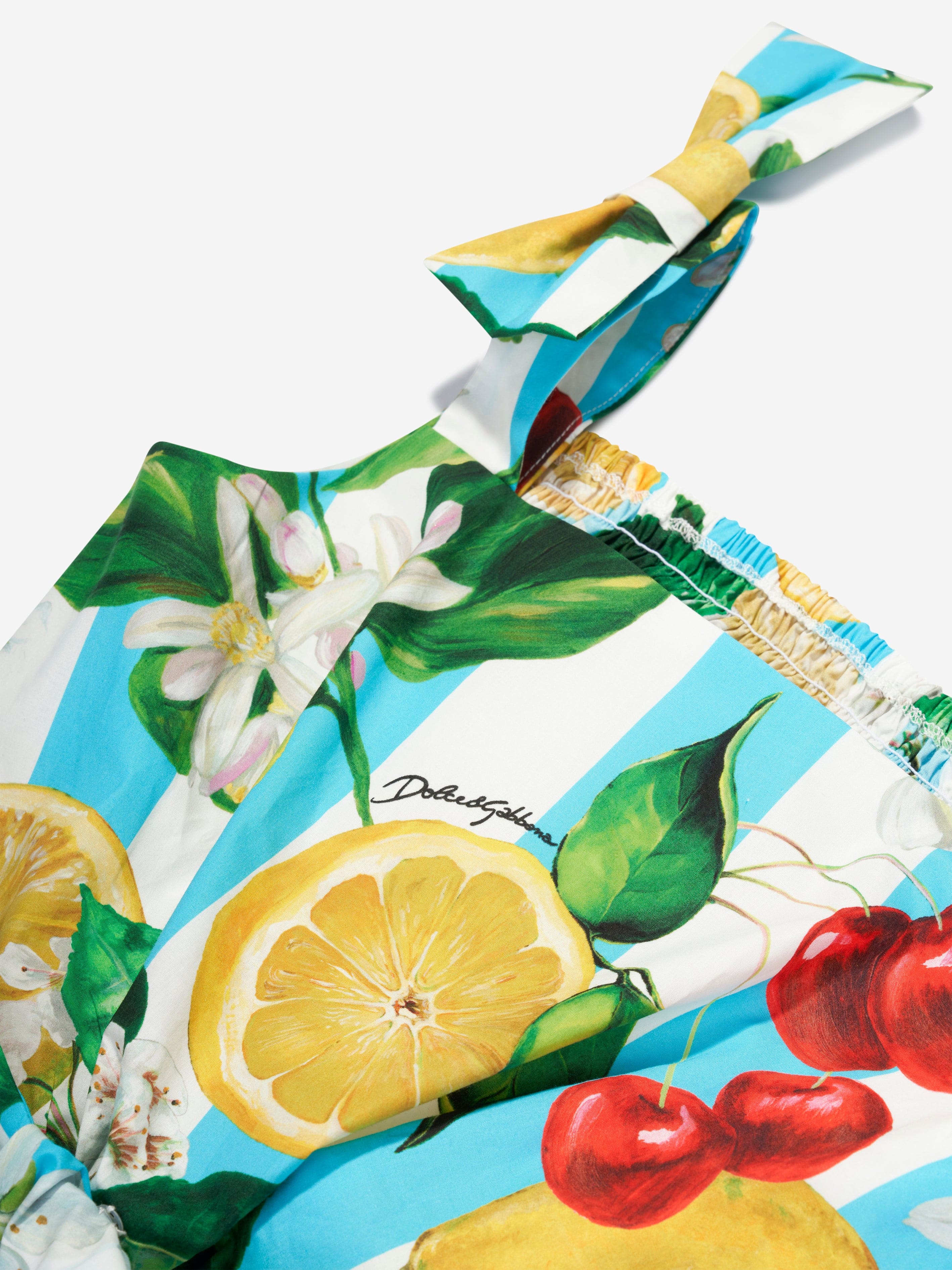 dolceです♪ Dolce & Gabbana Girls Lemon Print Playsuit in Multicolour