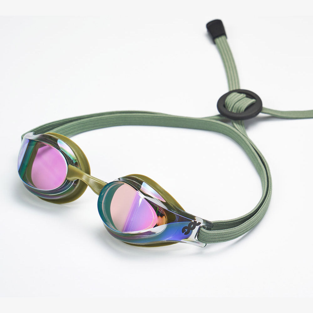 Adult Olive Rubber Ring Racing Goggles(DALI-BKOG)