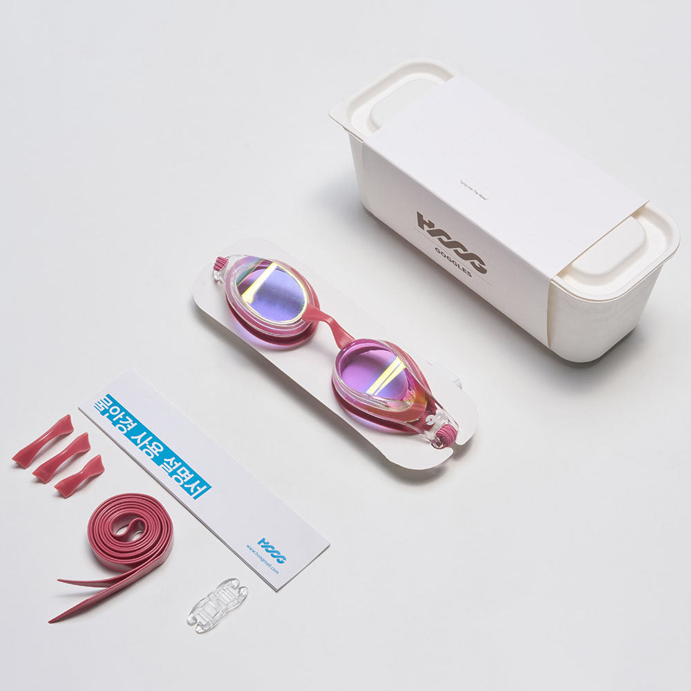 Adult Pink Rubber Ring Racing Goggles(DALI_WHDR)