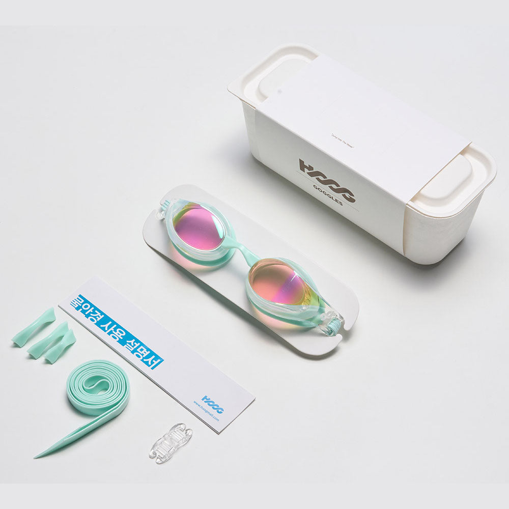 Adult Mint Rubber Ring Racing Goggles(DALI_WHMT)