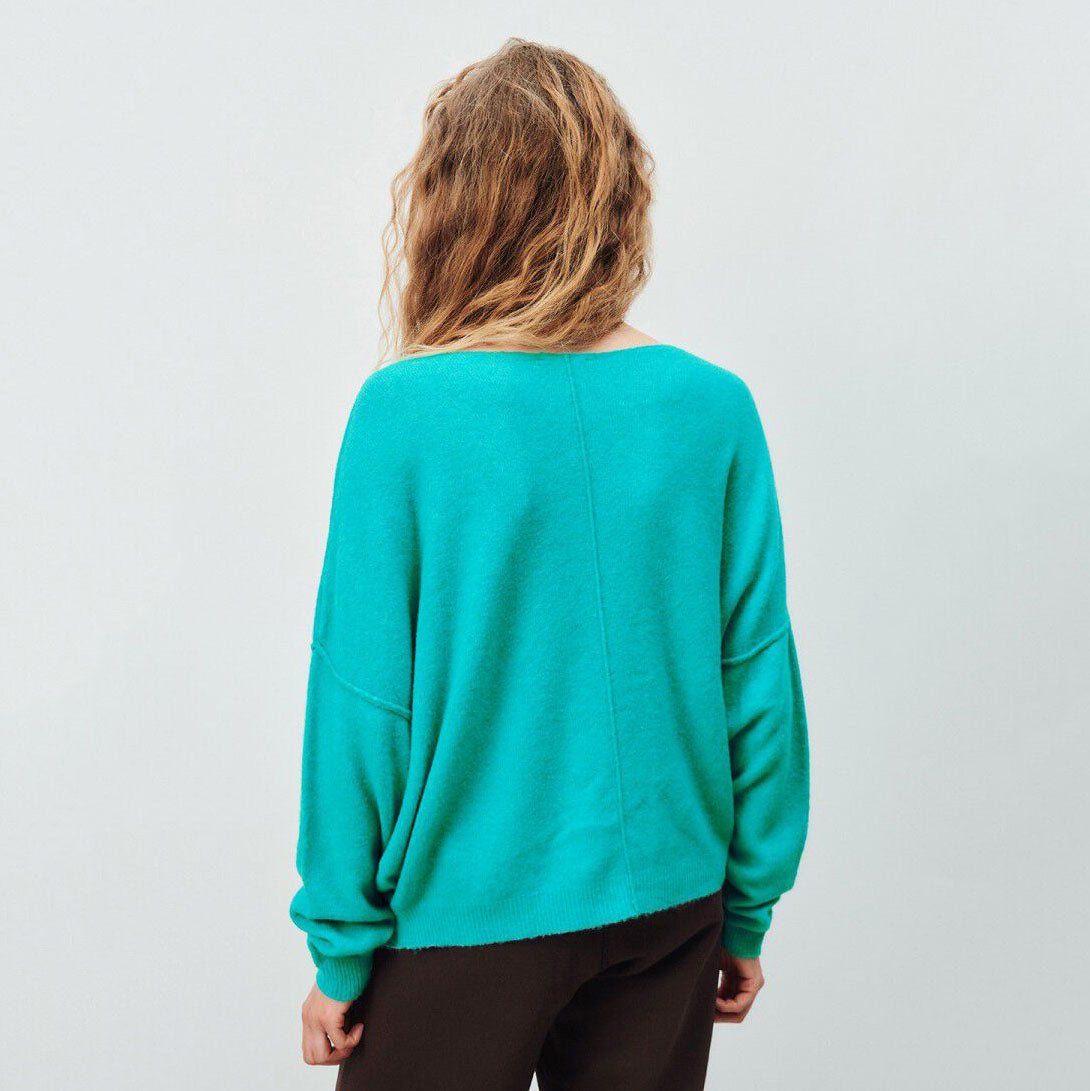 Women Green Knit Sweater