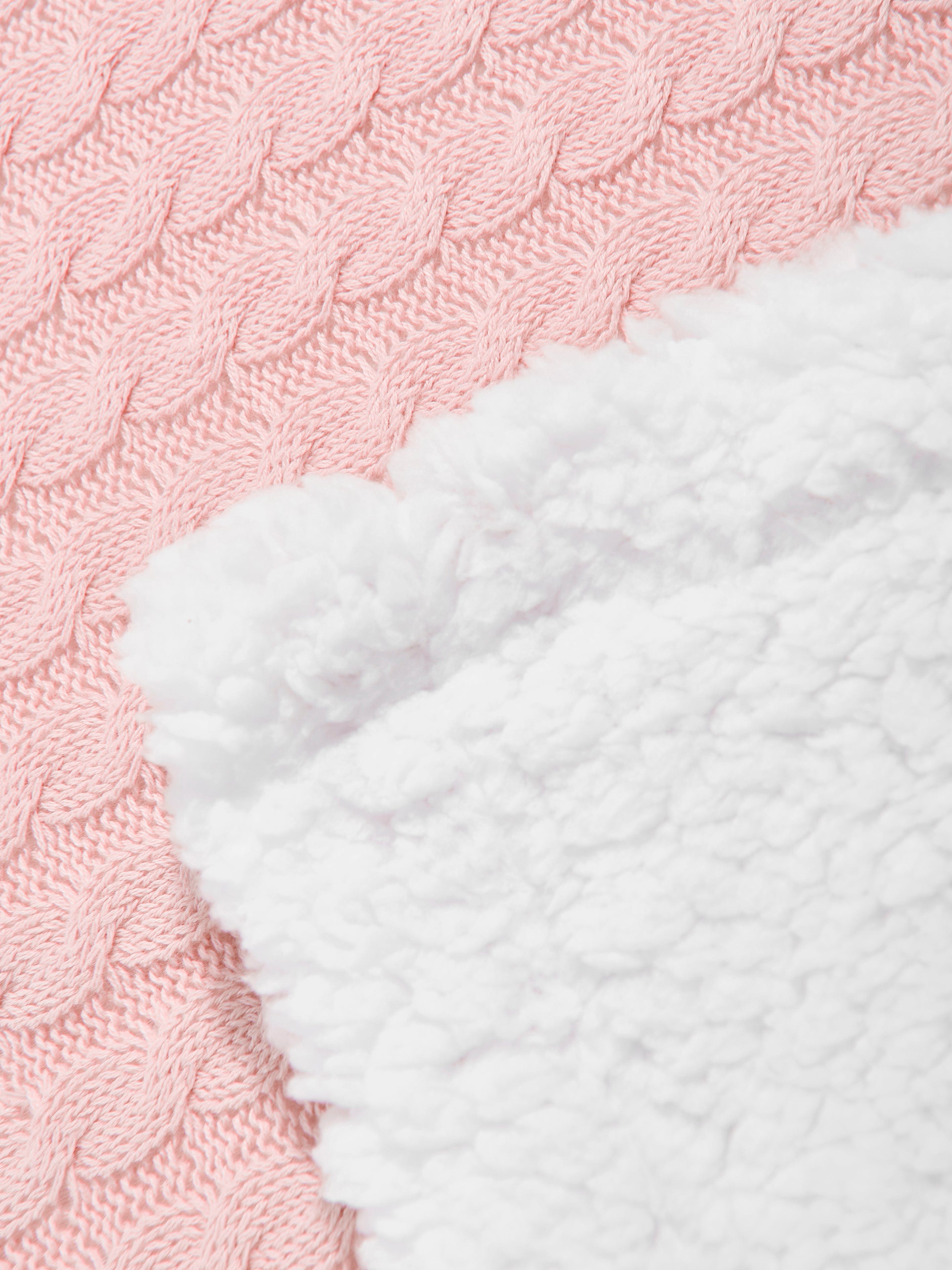 DKNY Baby Girls Sherpa Fleece Blanket in Pink (90cm)