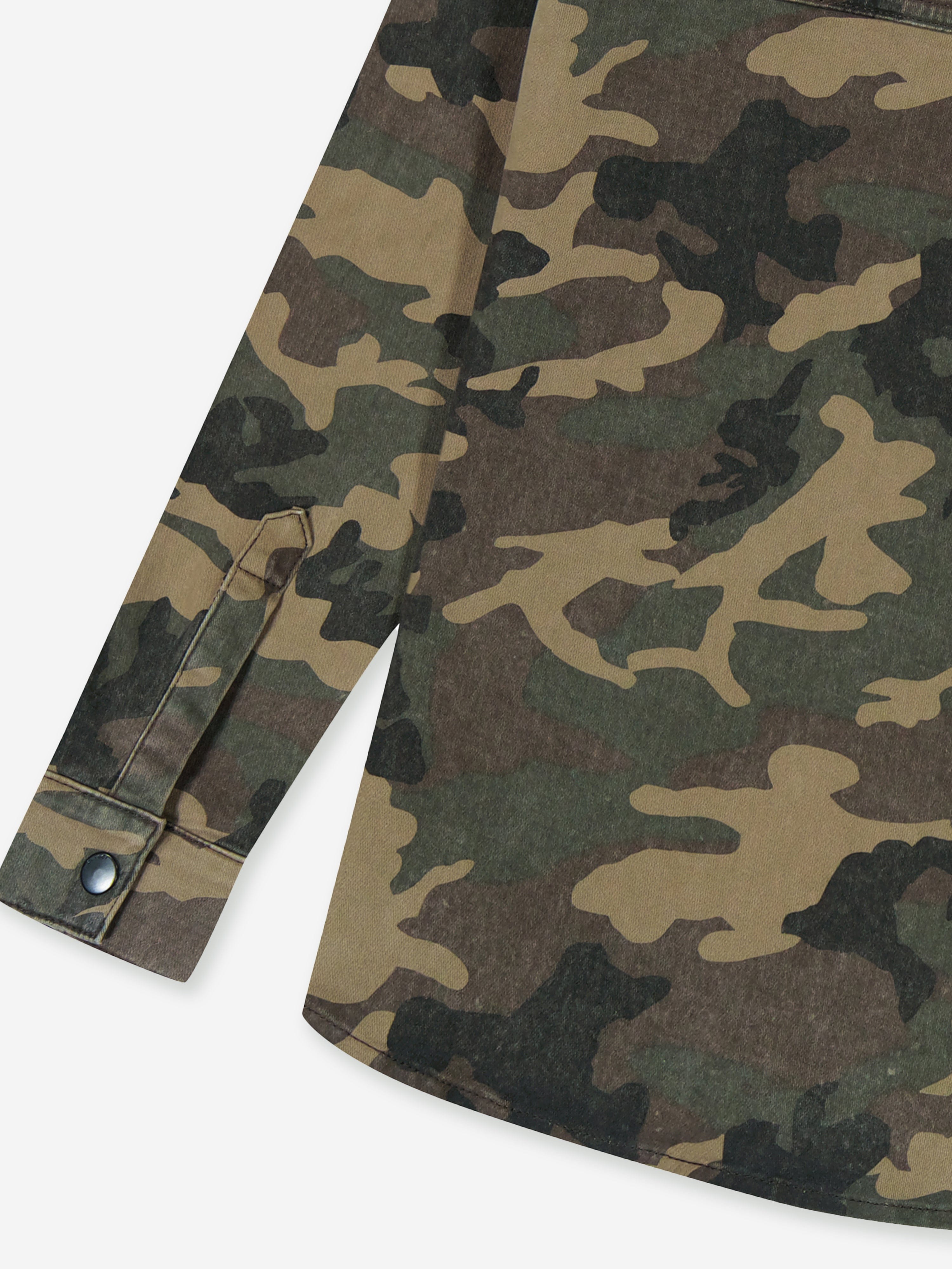 Kids Ash Camouflage Shirt in Brown