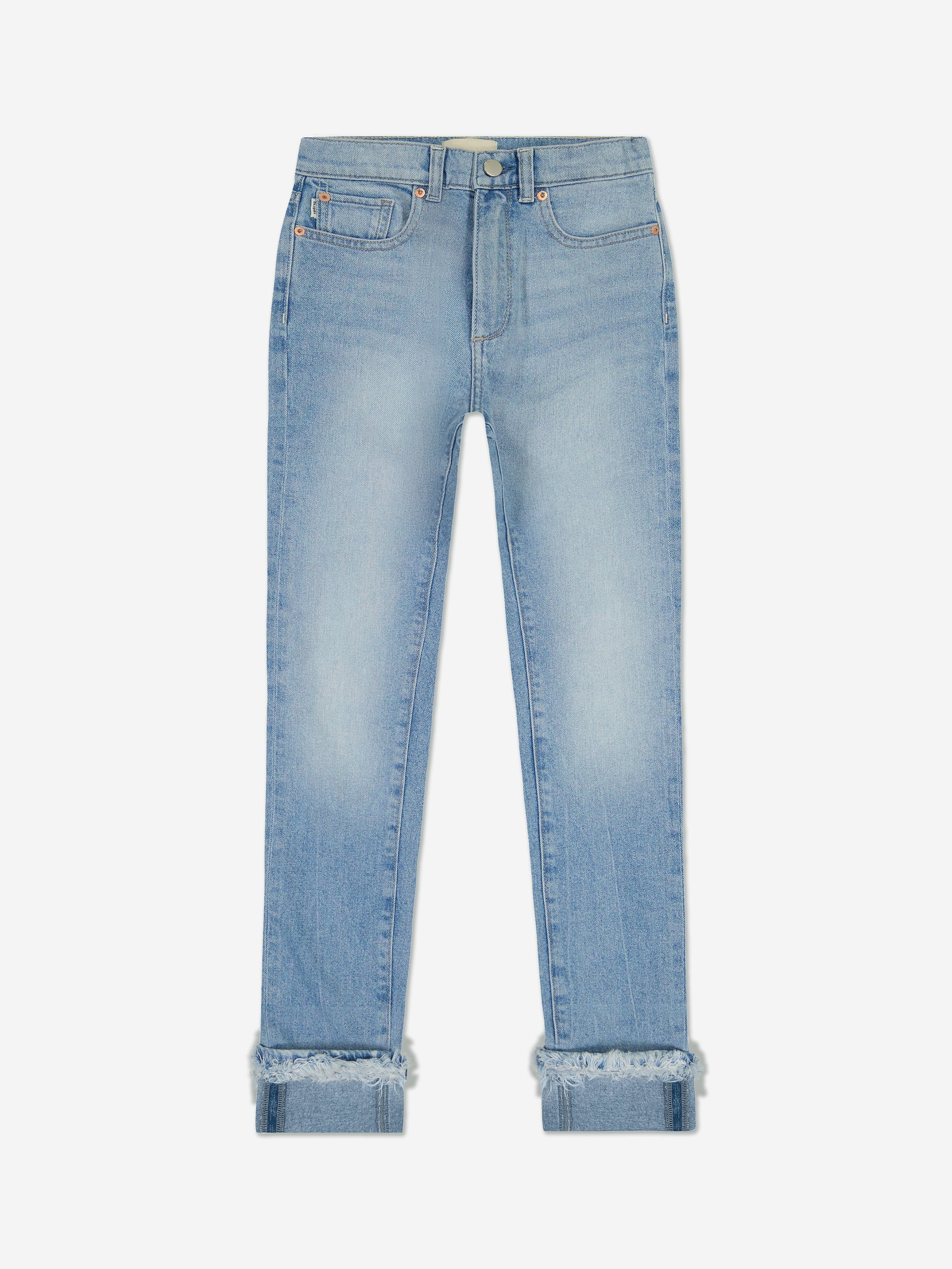 Girls Emie Straight High Rise Jeans in Blue