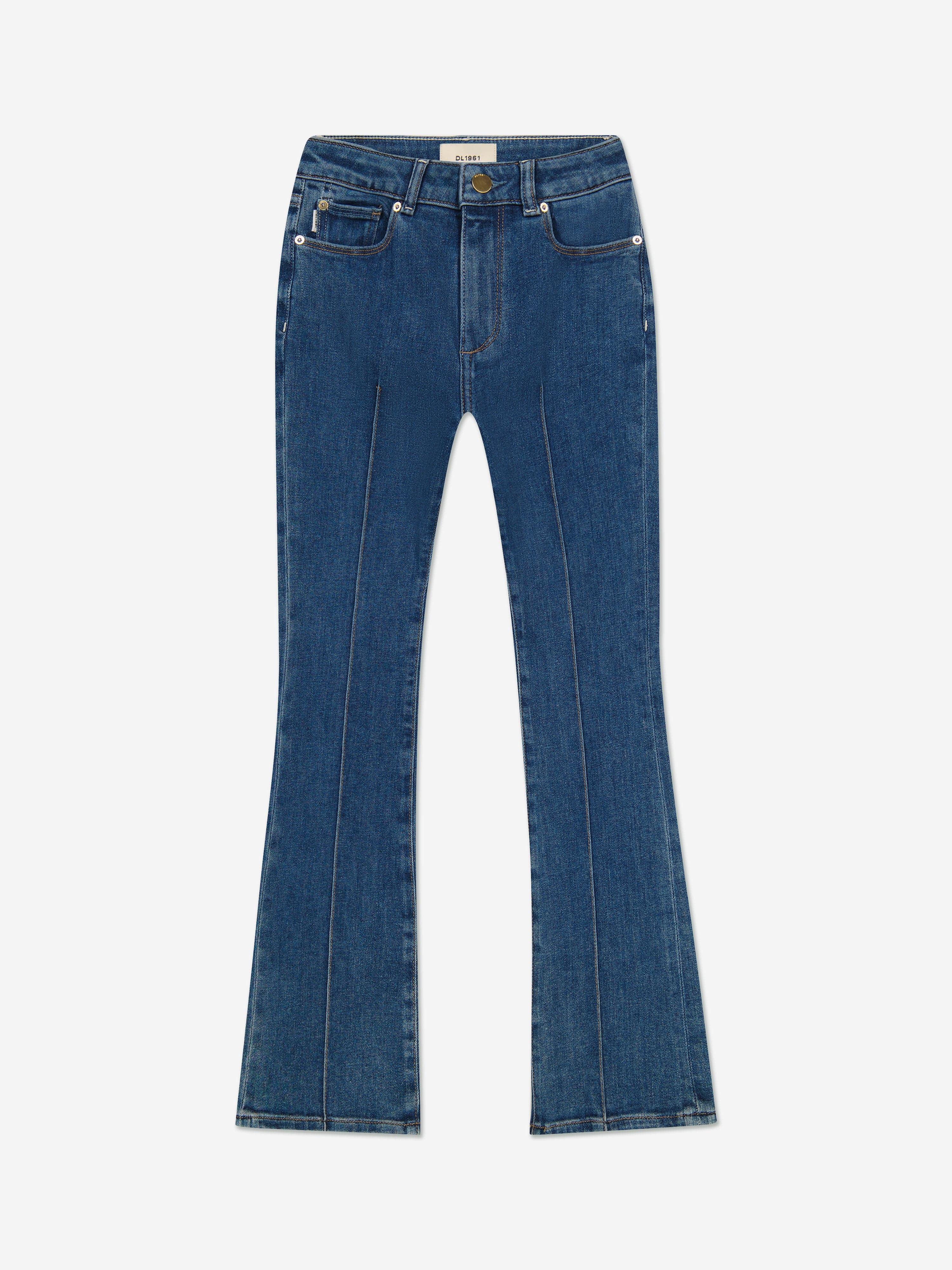 Girls Claire High Rise Bootcut Jeans in Blue