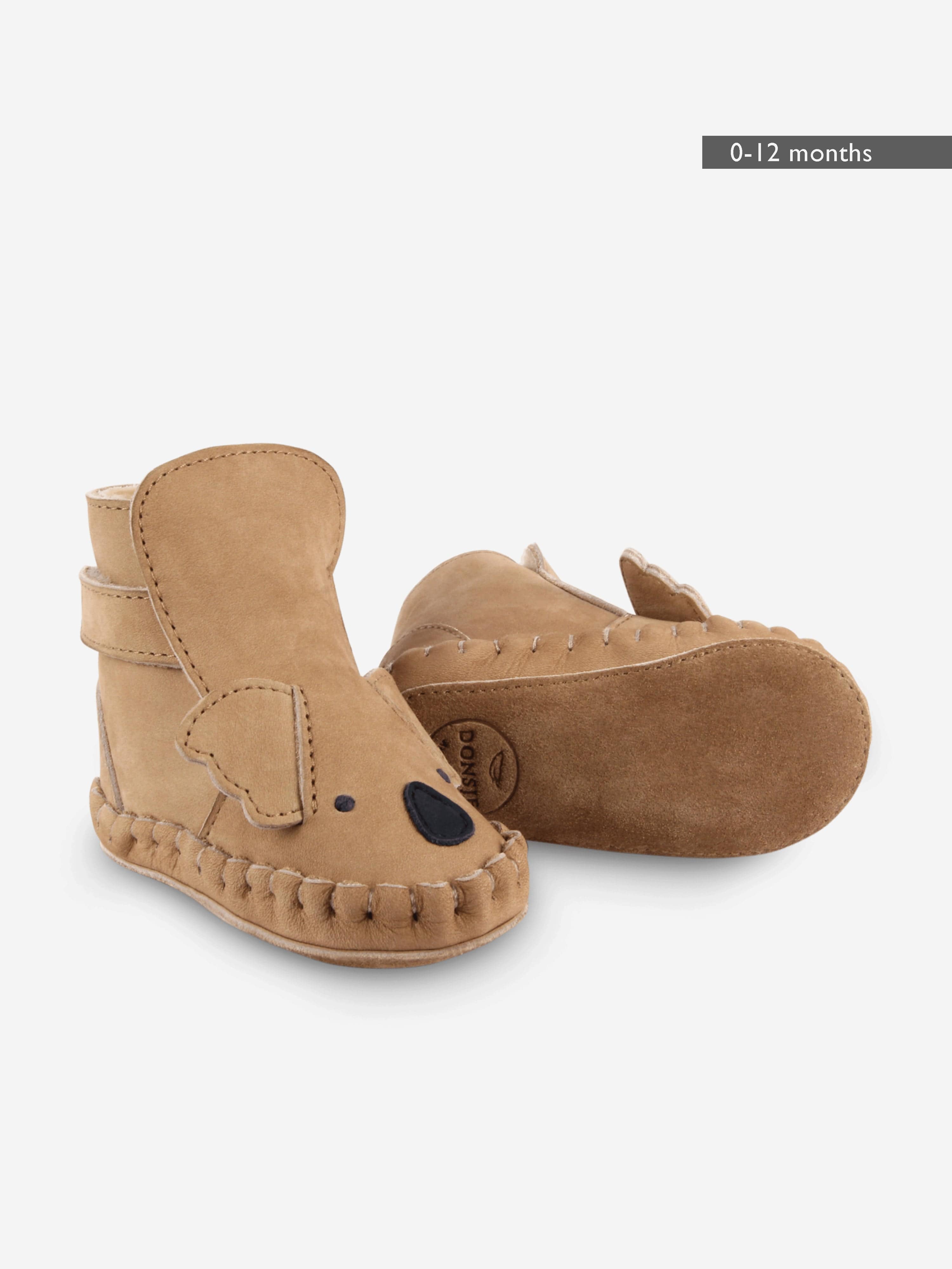Baby Kapi Classic Koala Booties in Brown