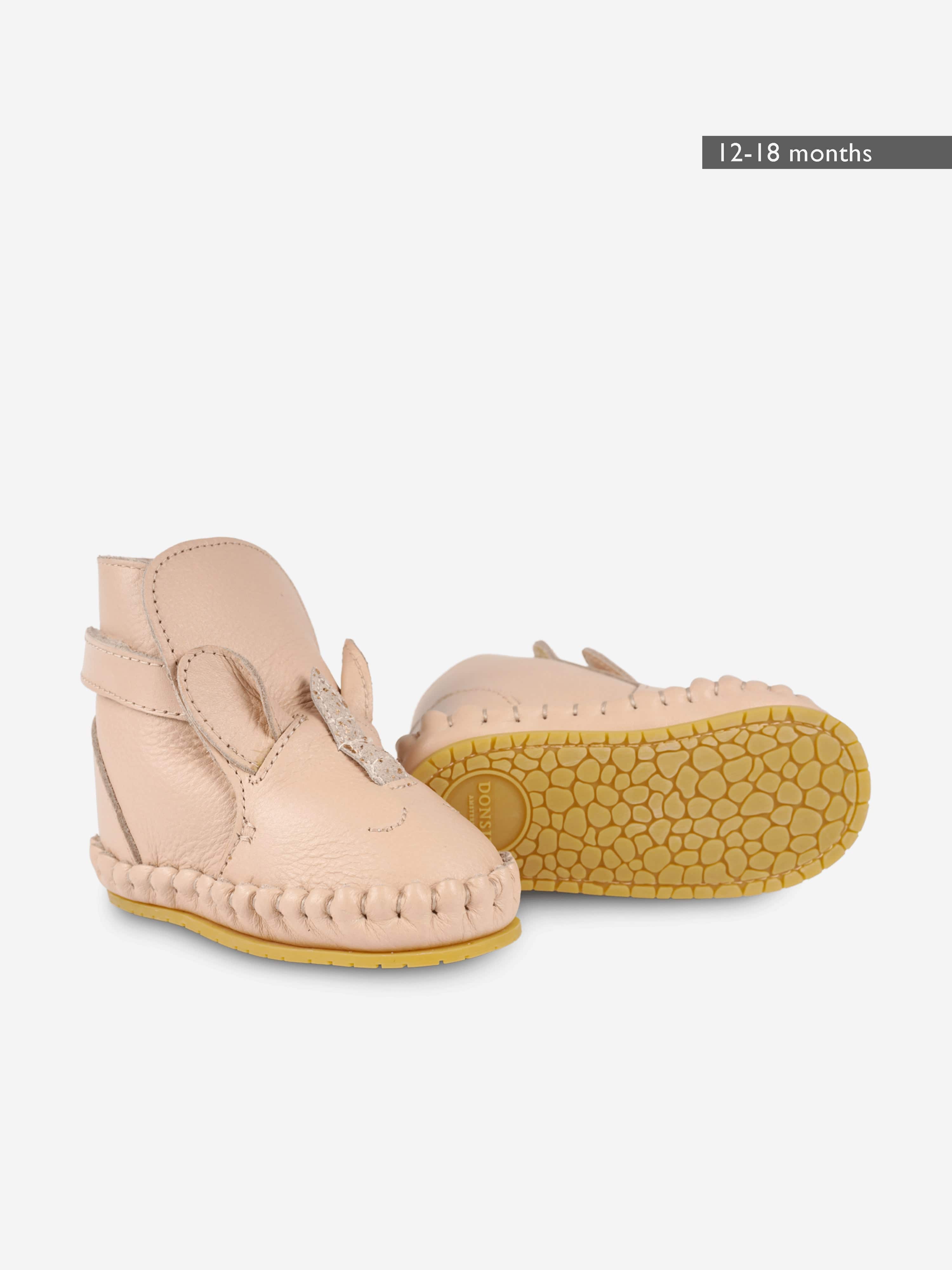 Baby Girls Kapi Special Unicorn Booties in Pink