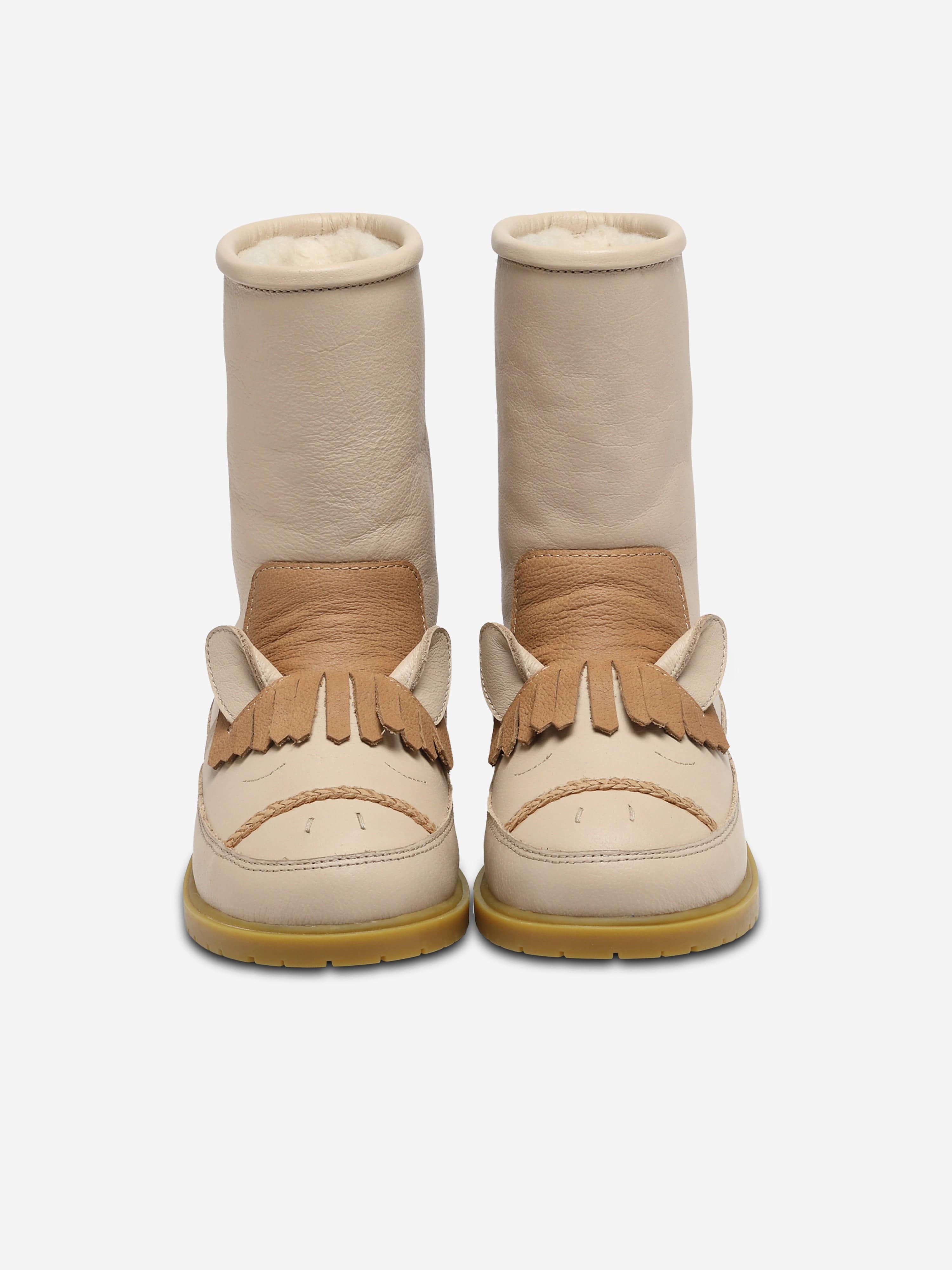Girls Wadudu Special Horse Boots in Ivory