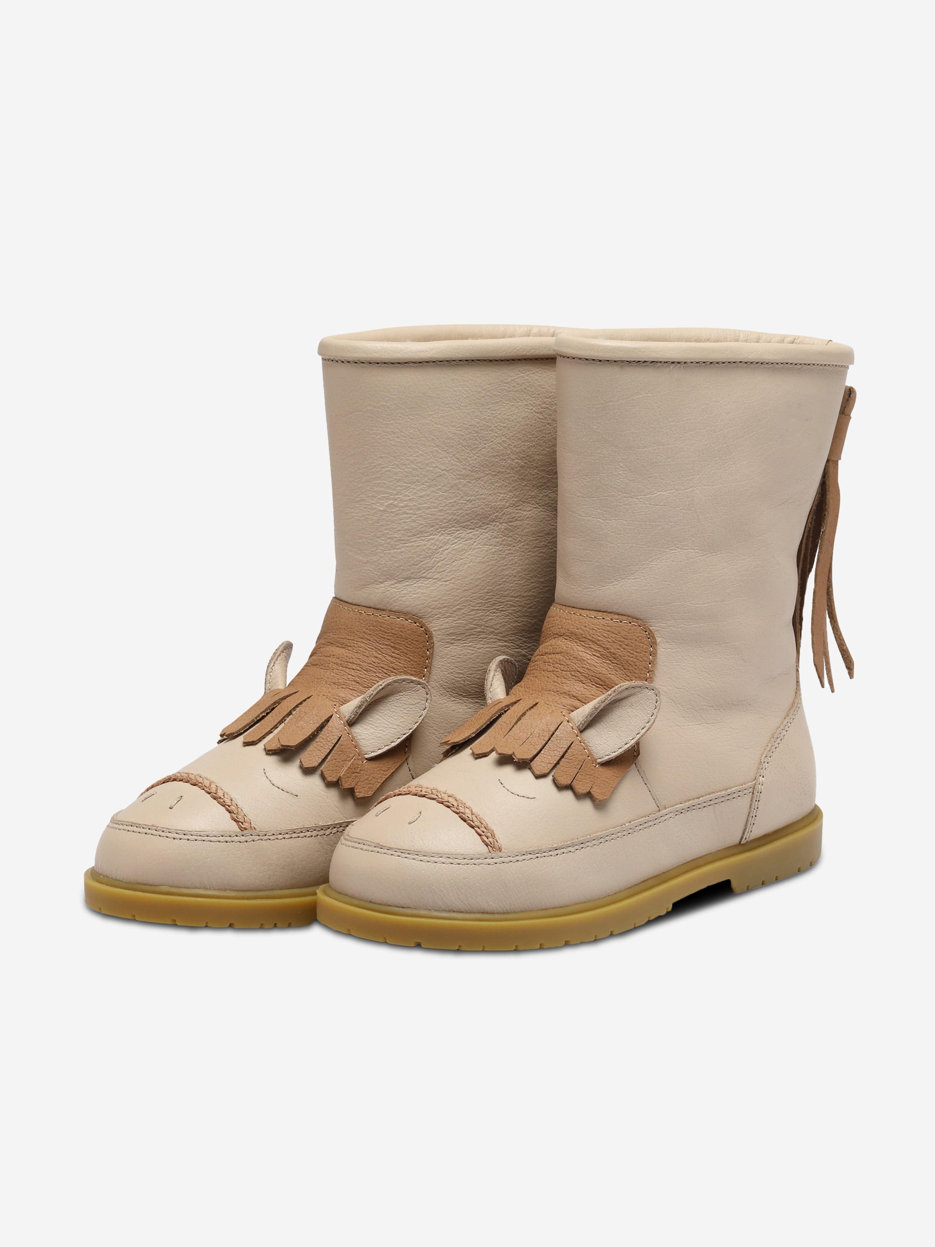 Girls Wadudu Special Horse Boots in Ivory