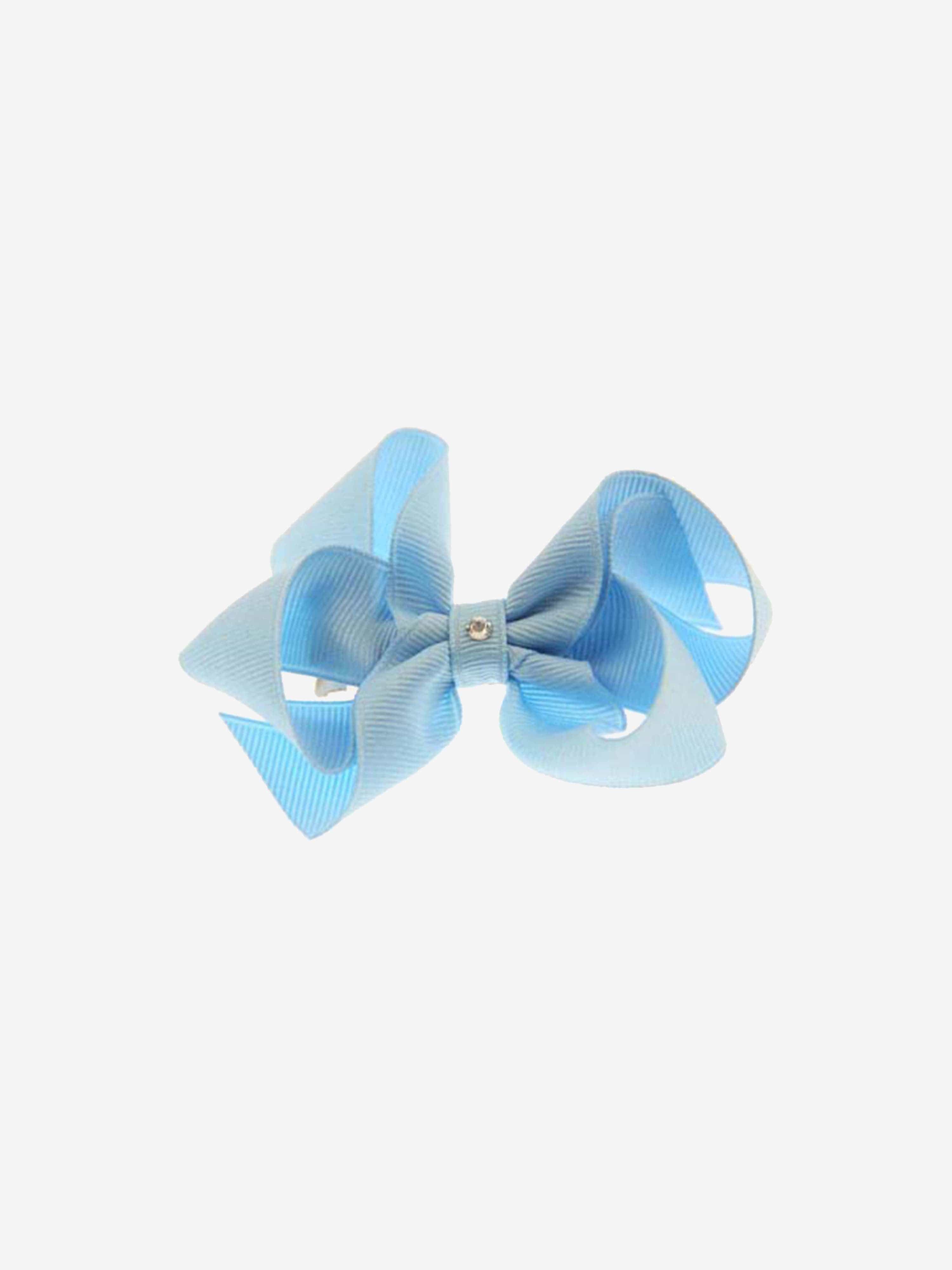 Dotty Daydreams Girls Baby Blue Bow Hairclip