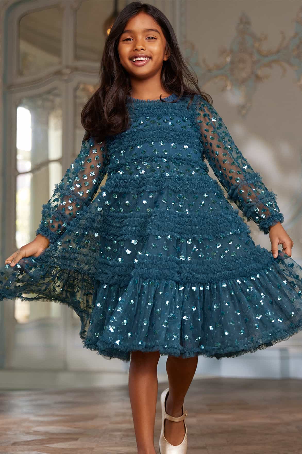 Long Sleeve Dress Needle And Thread Lustre Dress Needle Thread Girls Dot Shimmer Long Sleeve Dress Long Sleeve Dress Needle And Thread Lustre Dress Needle Thread Girls Dot Shimmer Long Sleeve Dress
