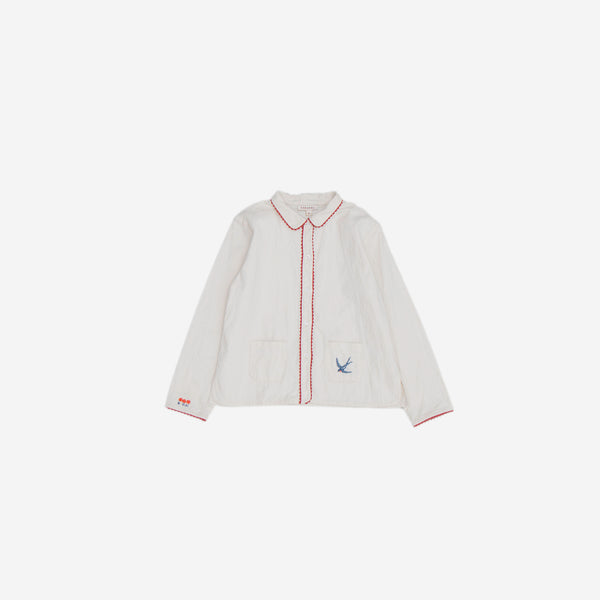 Girls White Cotton Shirt