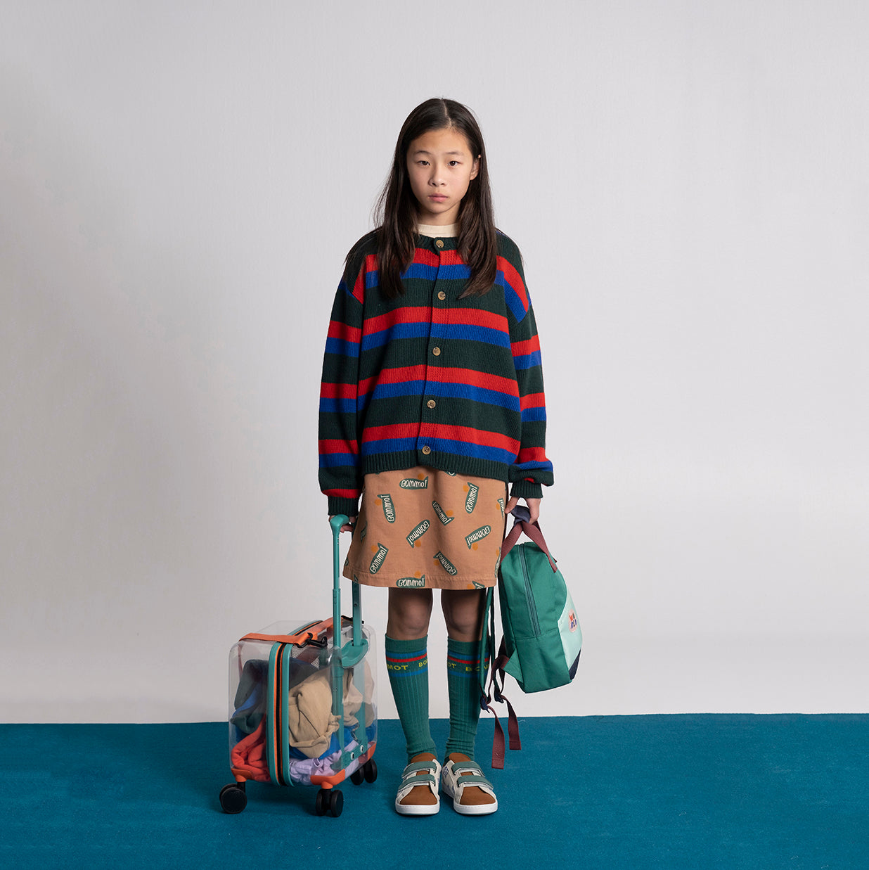 Boys & Girls Green Stripes Cardigan