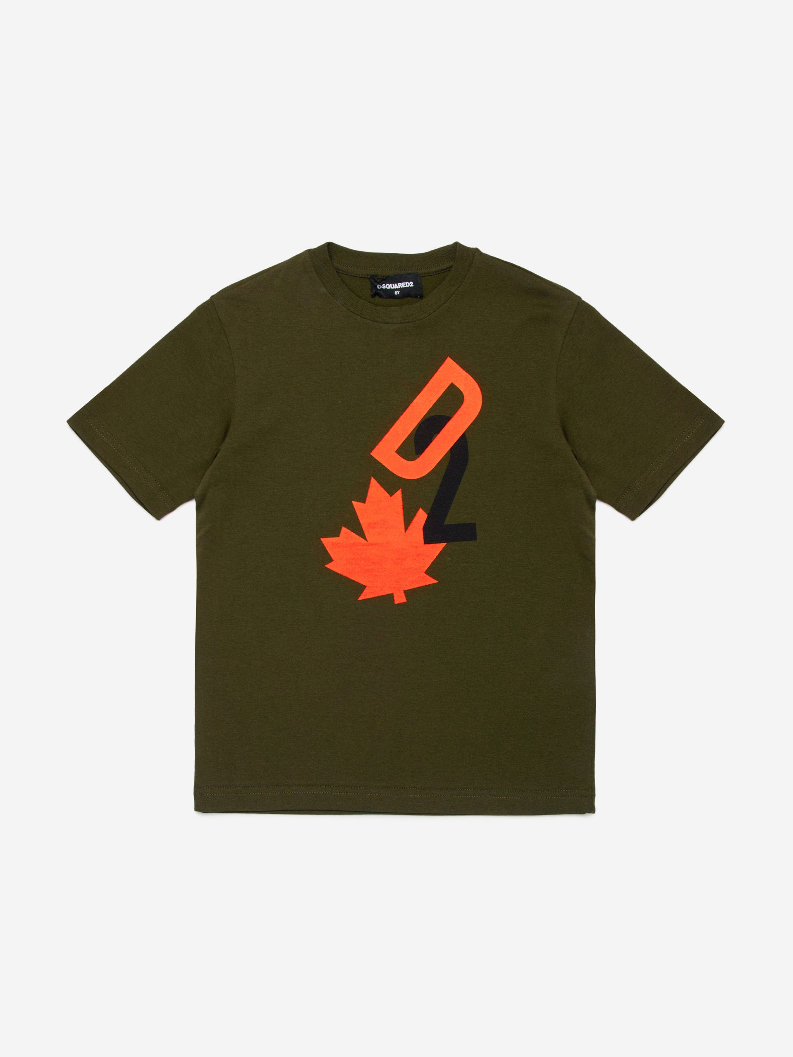 Kids Maple Leaf Logo T-Shirt in Green