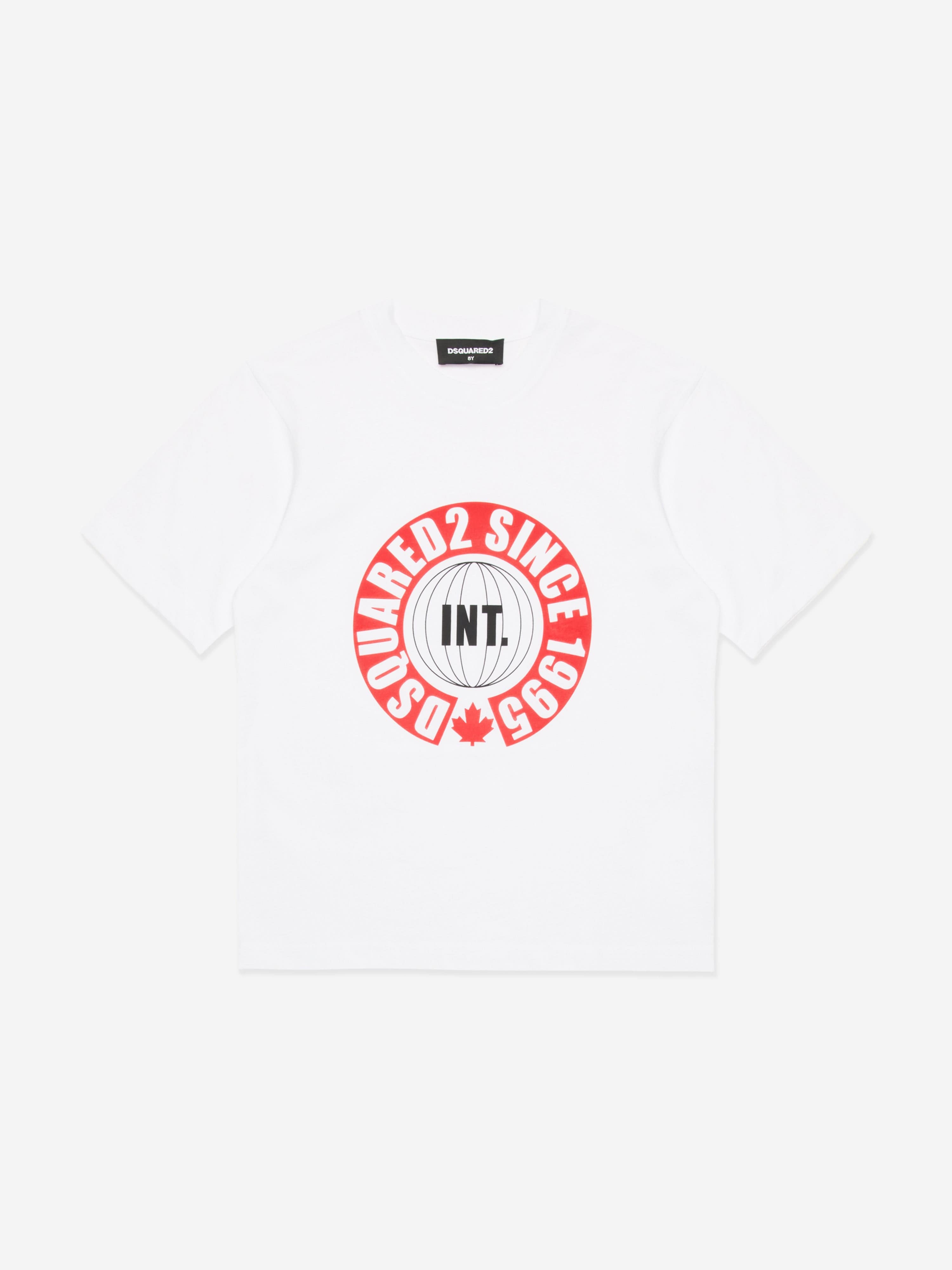 Dsquared2 Kids Slouch Fit Logo T-Shirt in White