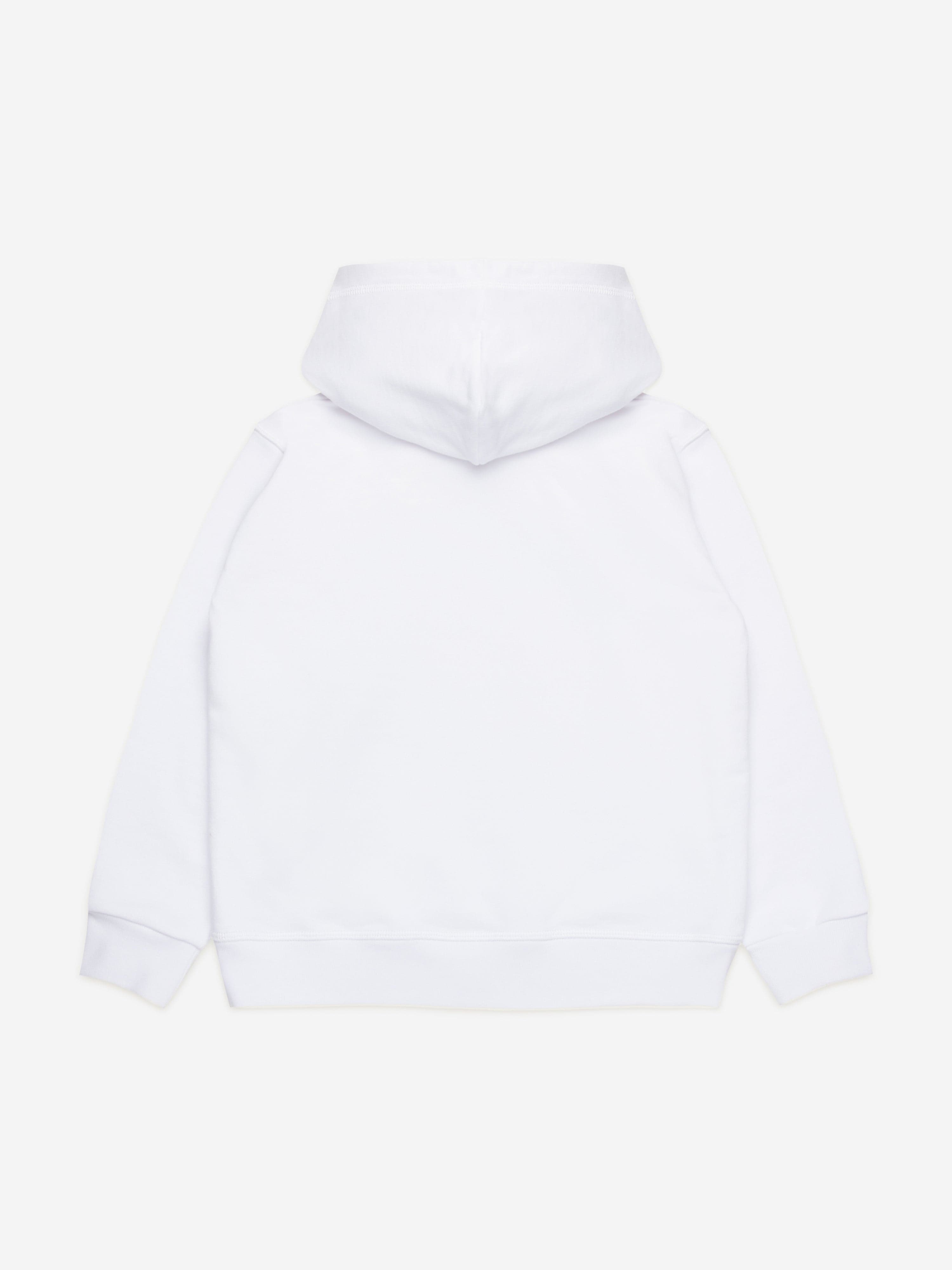 Kids Icon Logo Hoodie in White