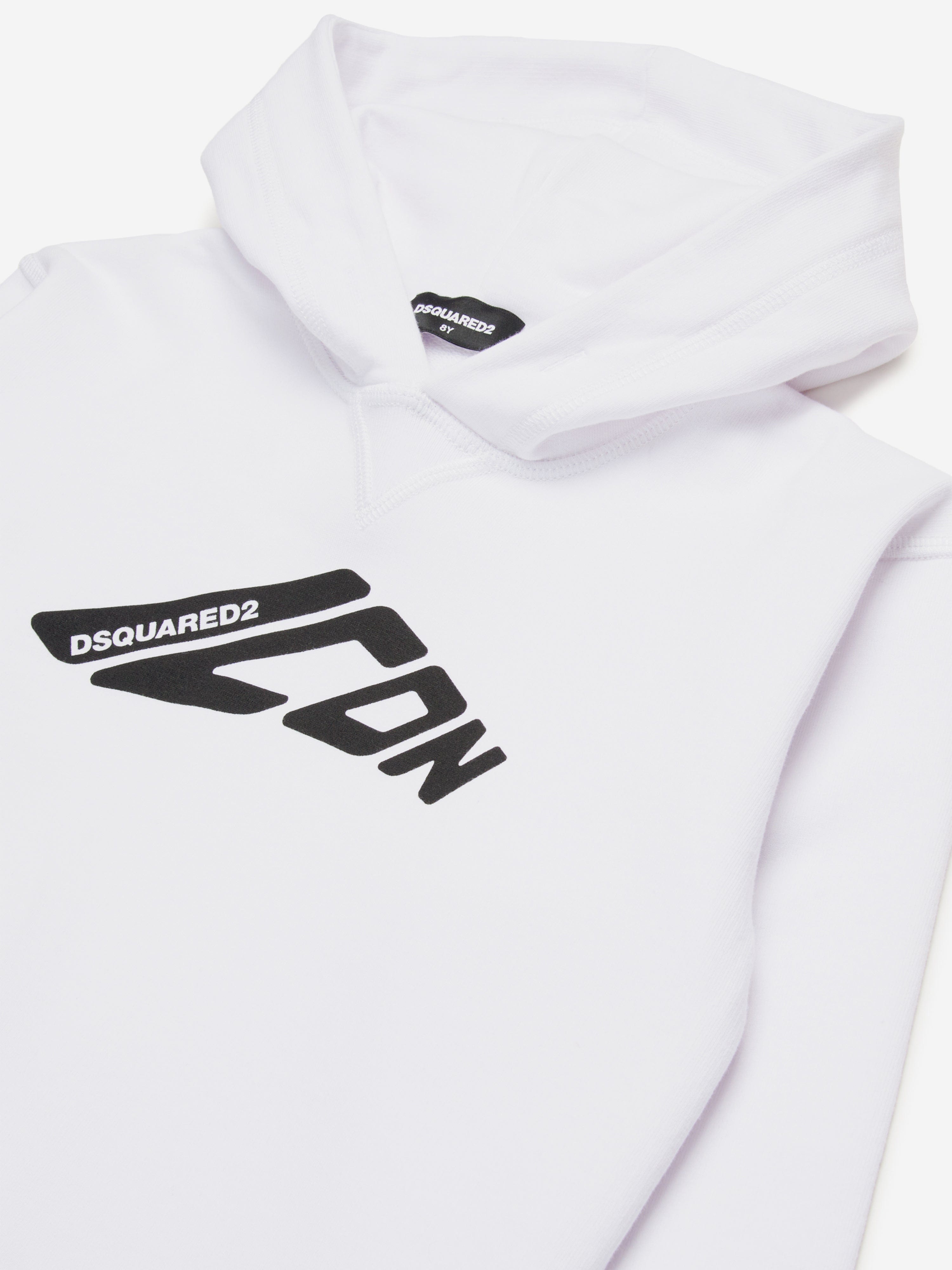 Kids Icon Logo Hoodie in White