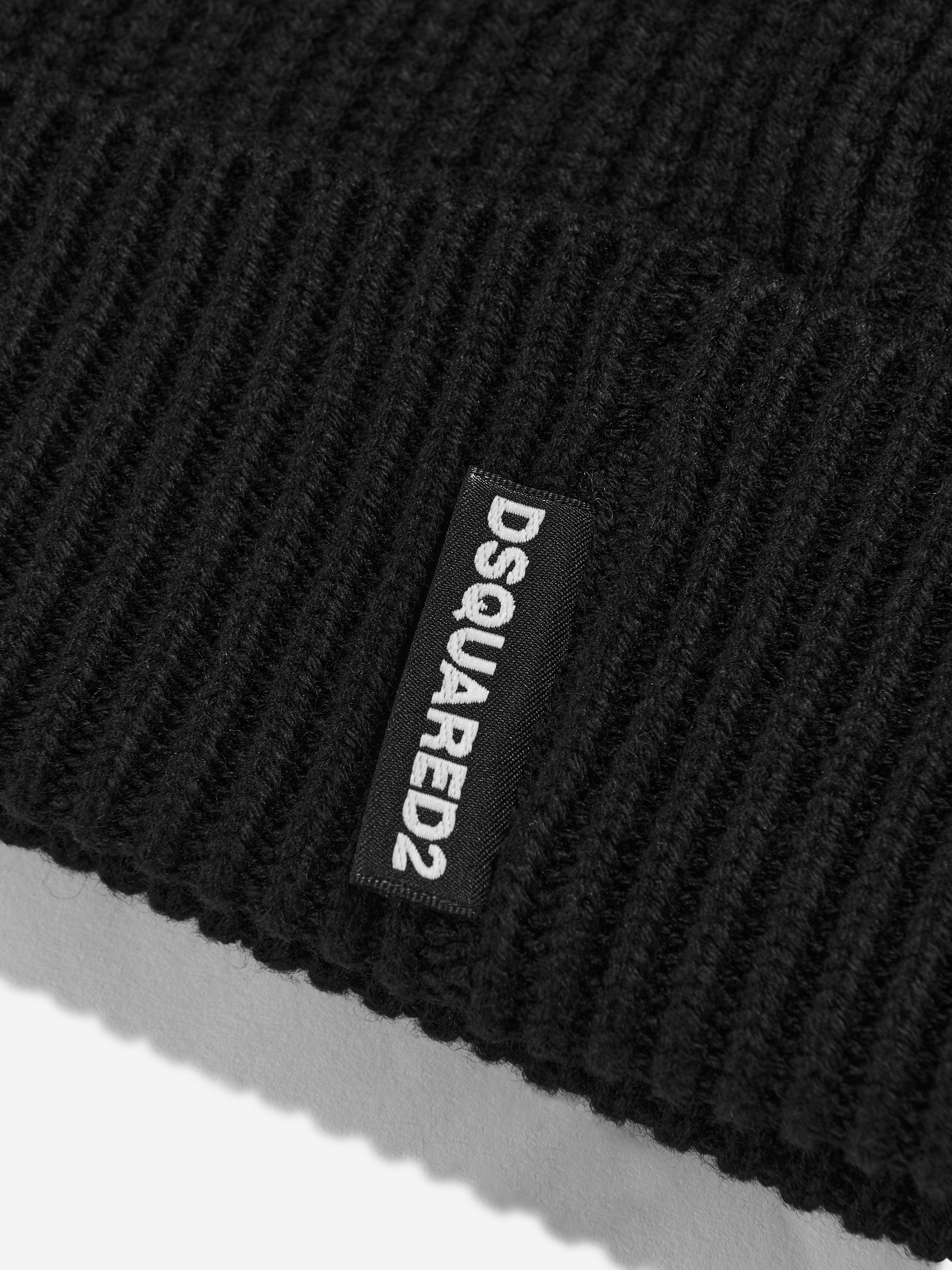Kids Icon Beanie Hat in Black