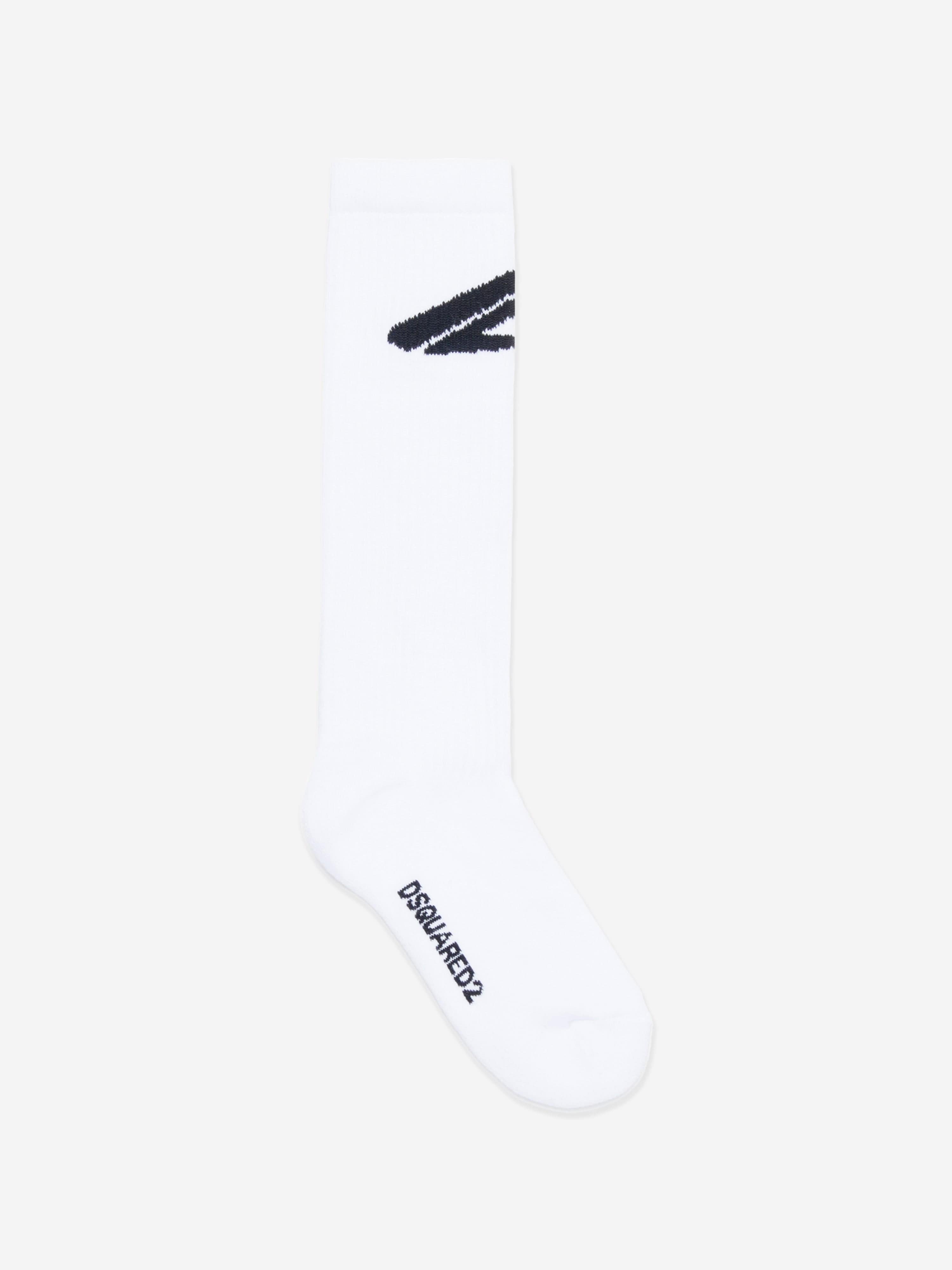 Kids Icon Logo Socks in White