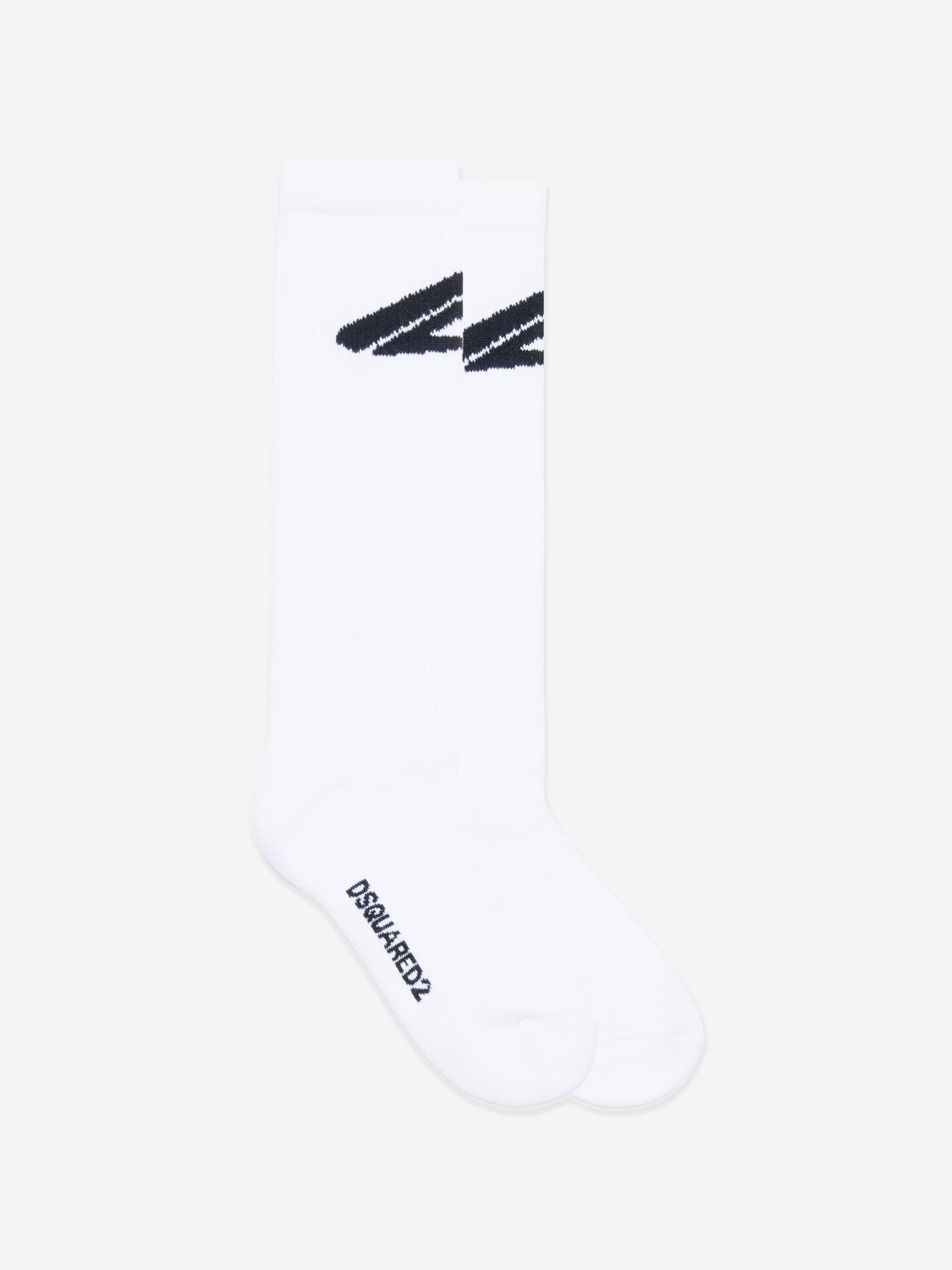 Kids Icon Logo Socks in White