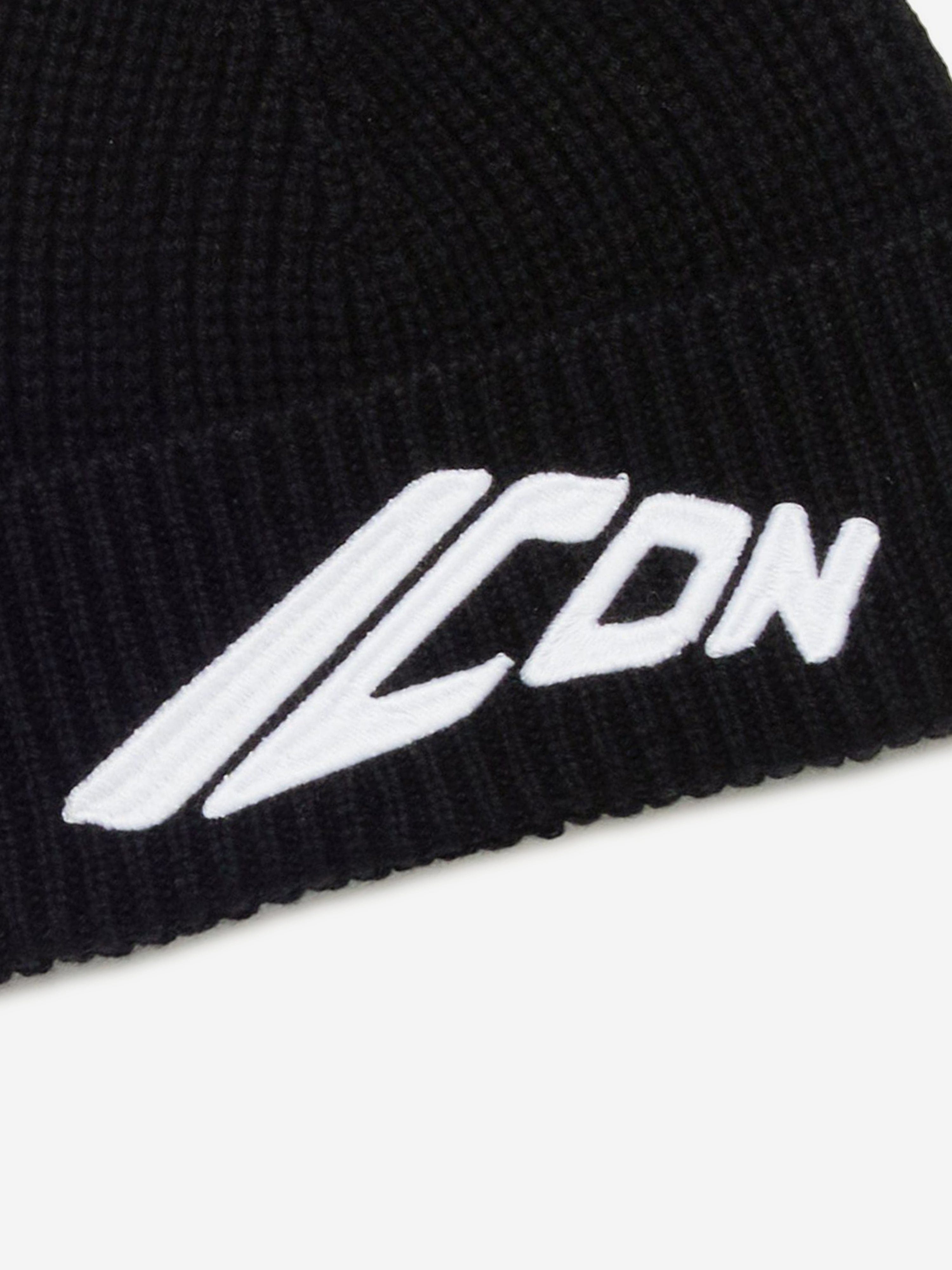 Kids Icon Logo Beanie Hat in Black