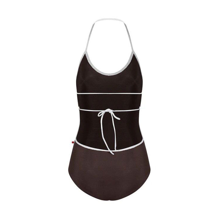 Women Dark Brown"Kate/N-Espresso/CV-Silver"Ballet Onesies