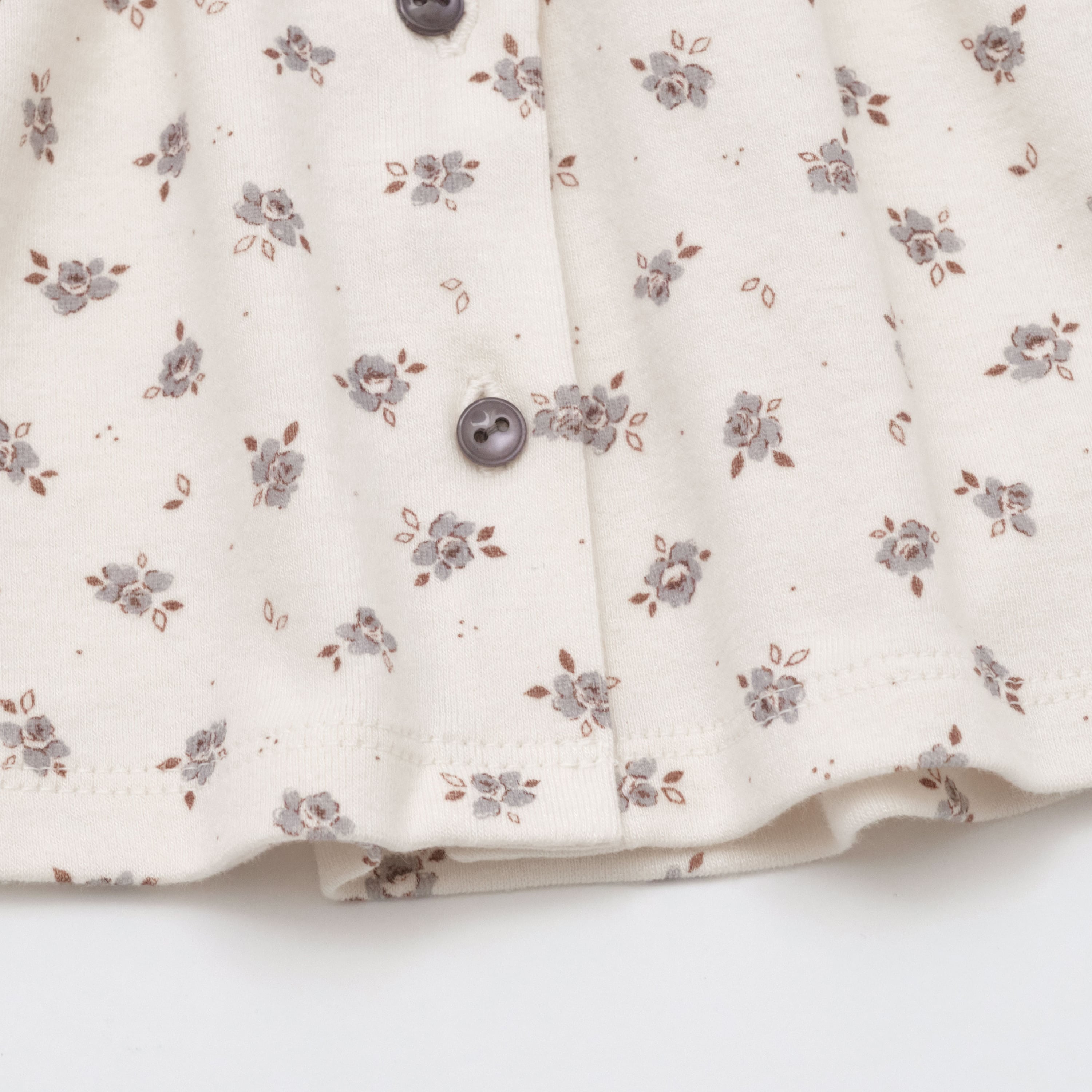 Baby Girls Beige Floral Cotton Set(3 Pack)