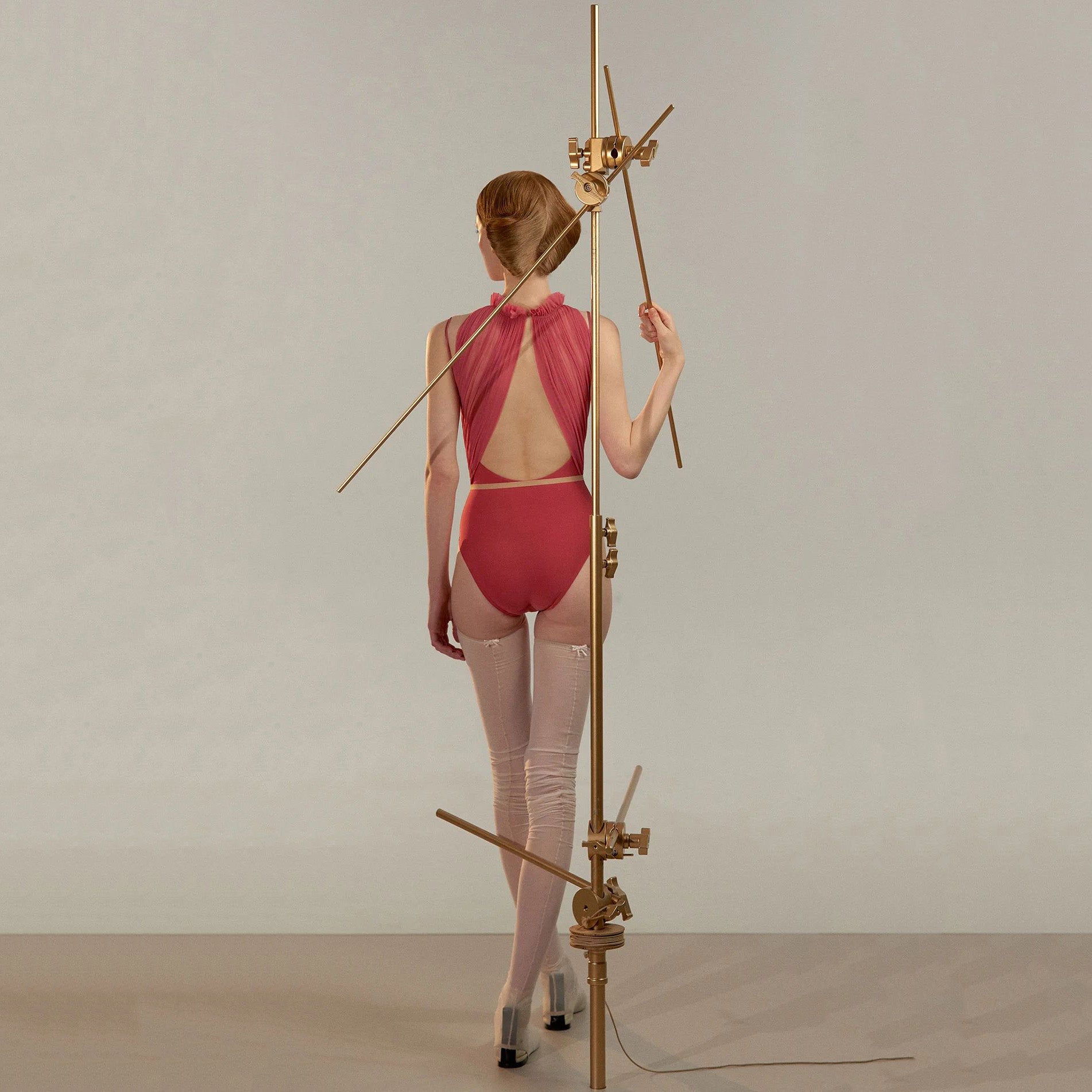 Women Pink"RUCHED DOLL"Ballet Onesies(251LE70VD/cerise)