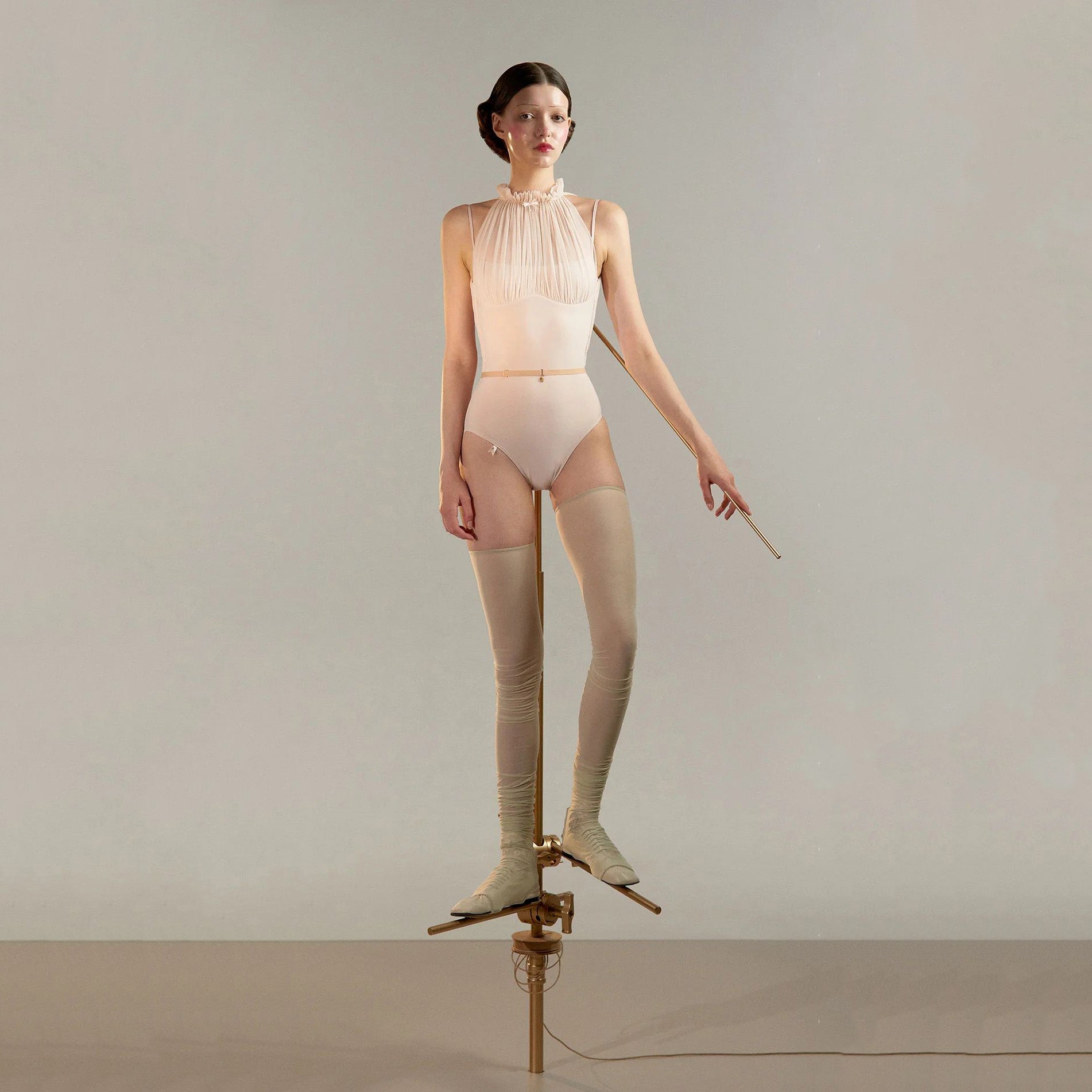 Women Light Pink"RUCHED DOLL"Ballet Onesies(251LE70VD/pearl blush)