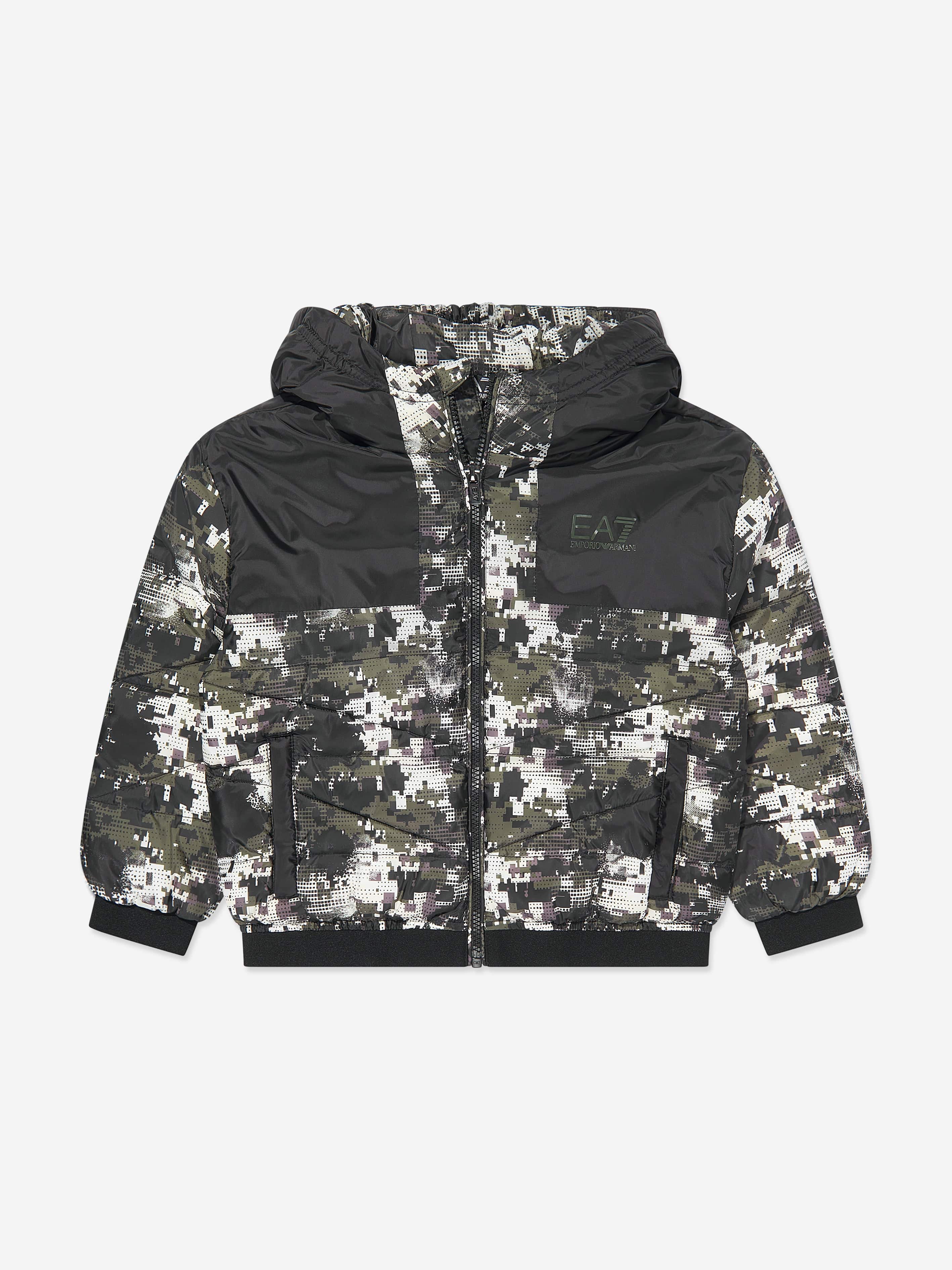 EA7 Emporio Armani Boys Puffer Jacket in Multicolour