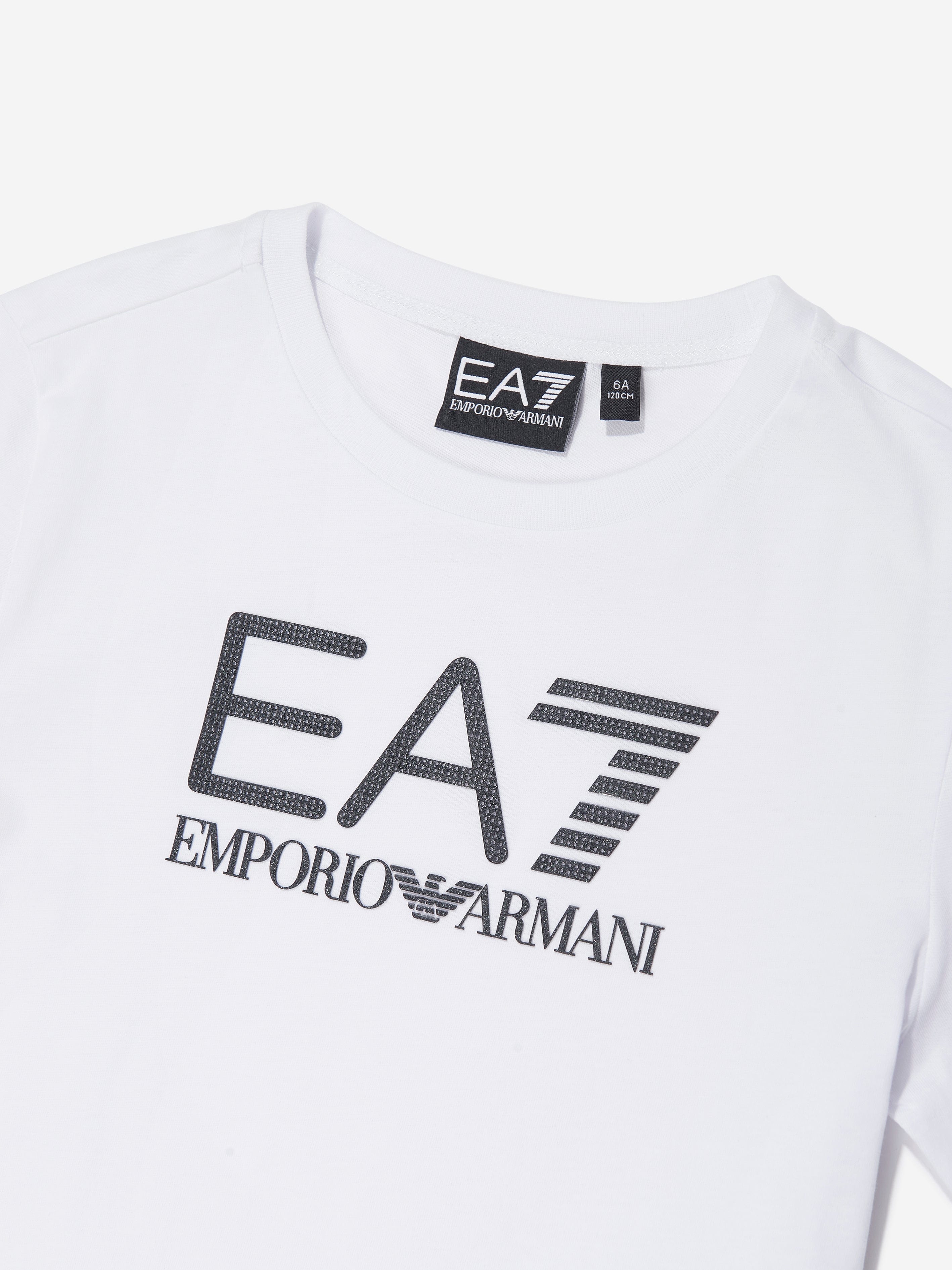 EA7 Emporio Armani Boys Logo T-Shirt in White