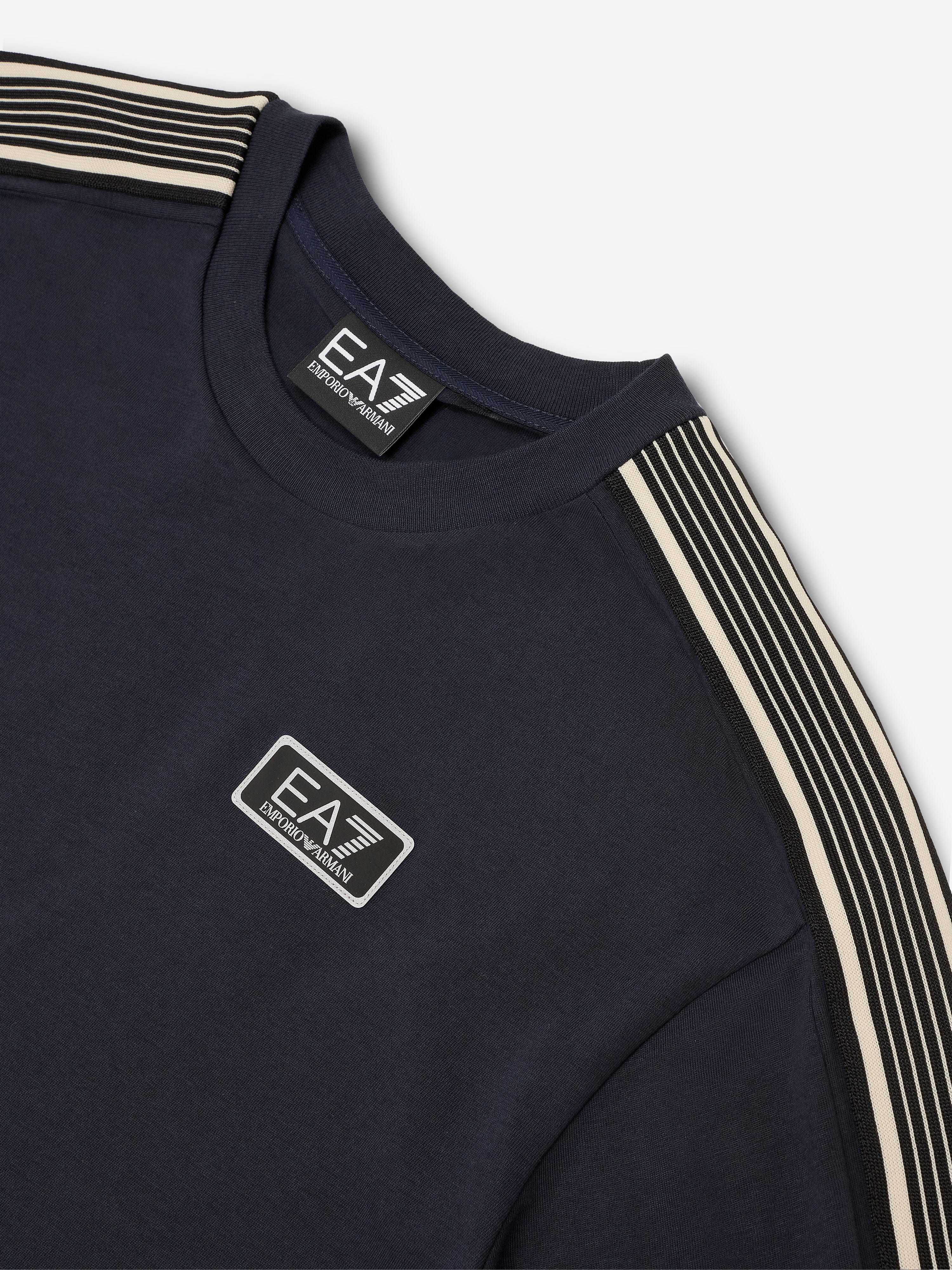 EA7 Emporio Armani Boys Logo T-Shirt in Navy