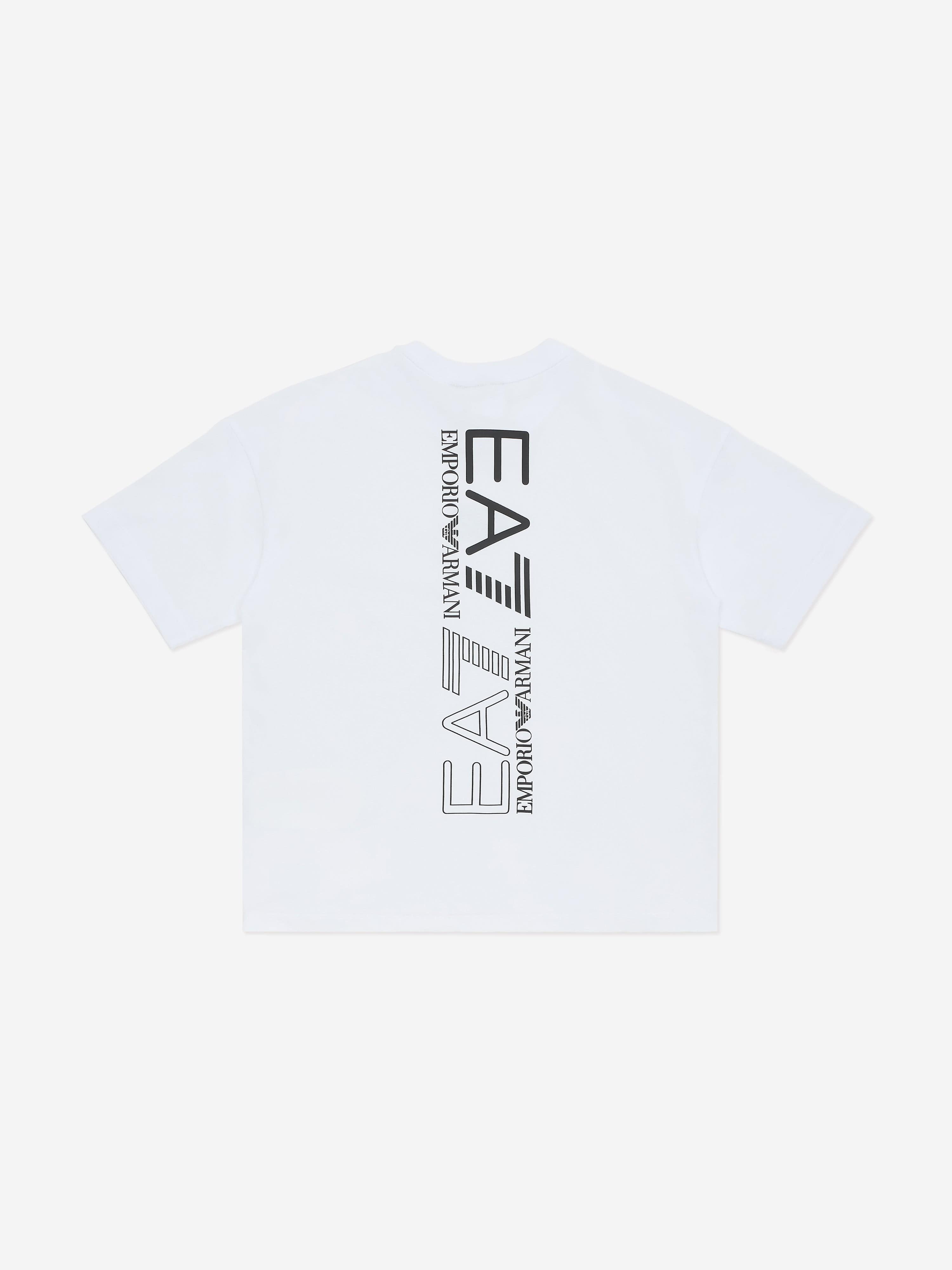 EA7 Emporio Armani Boys Logo T-Shirt in White