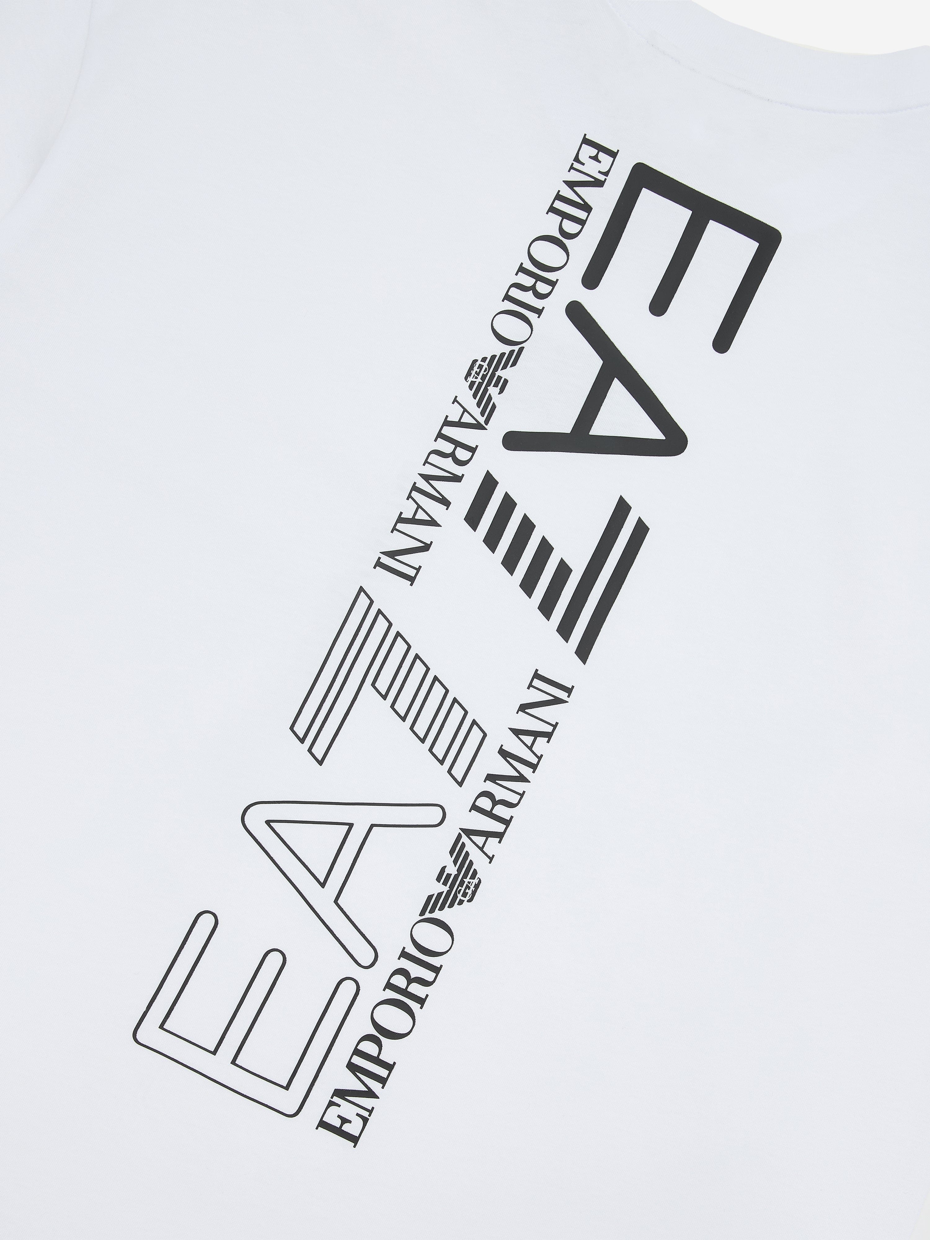 EA7 Emporio Armani Boys Logo T-Shirt in White
