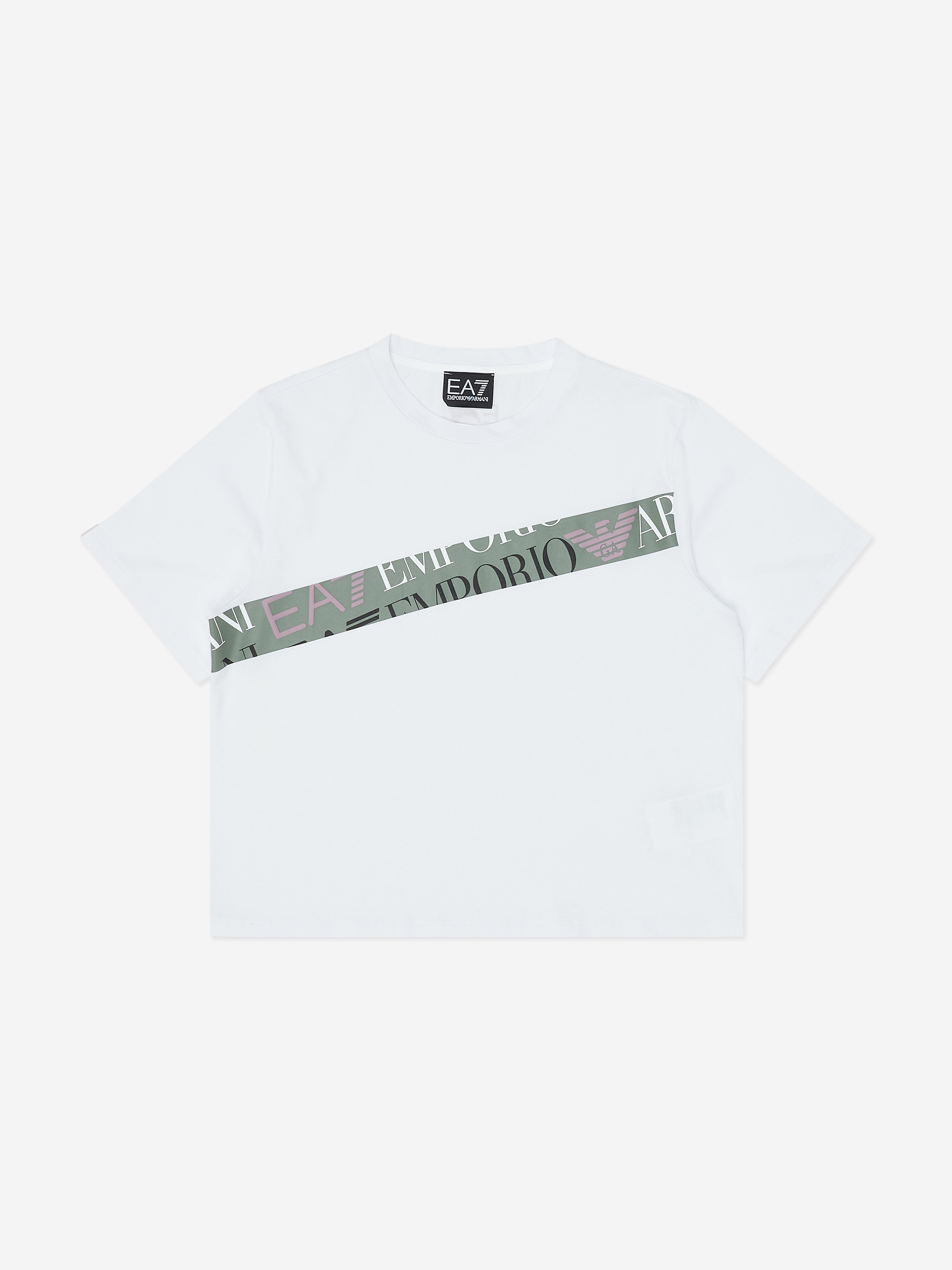 EA7 Emporio Armani Girls Logo T-Shirt in White