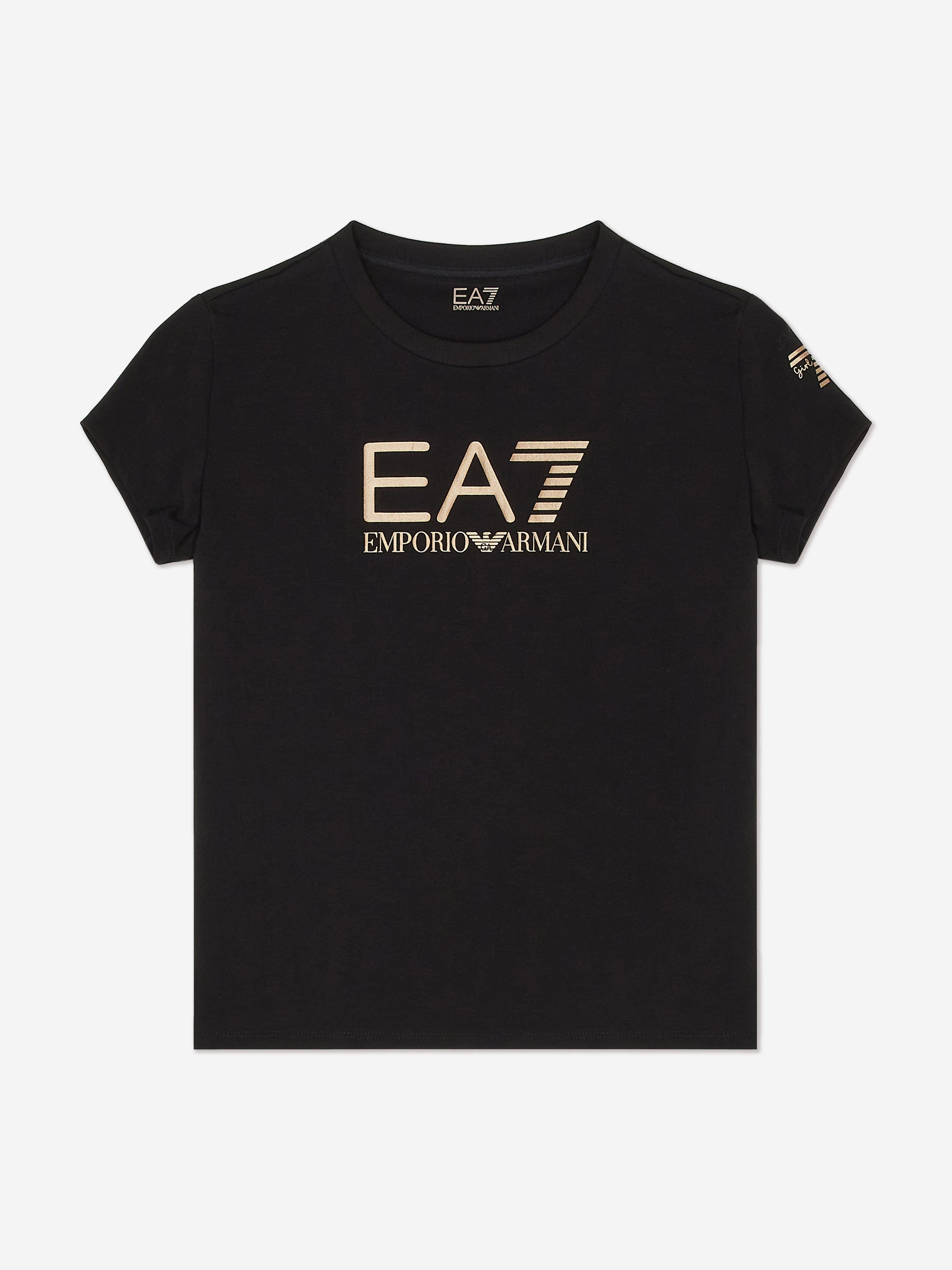 EA7 Emporio Armani Girls Logo T-Shirt in Black