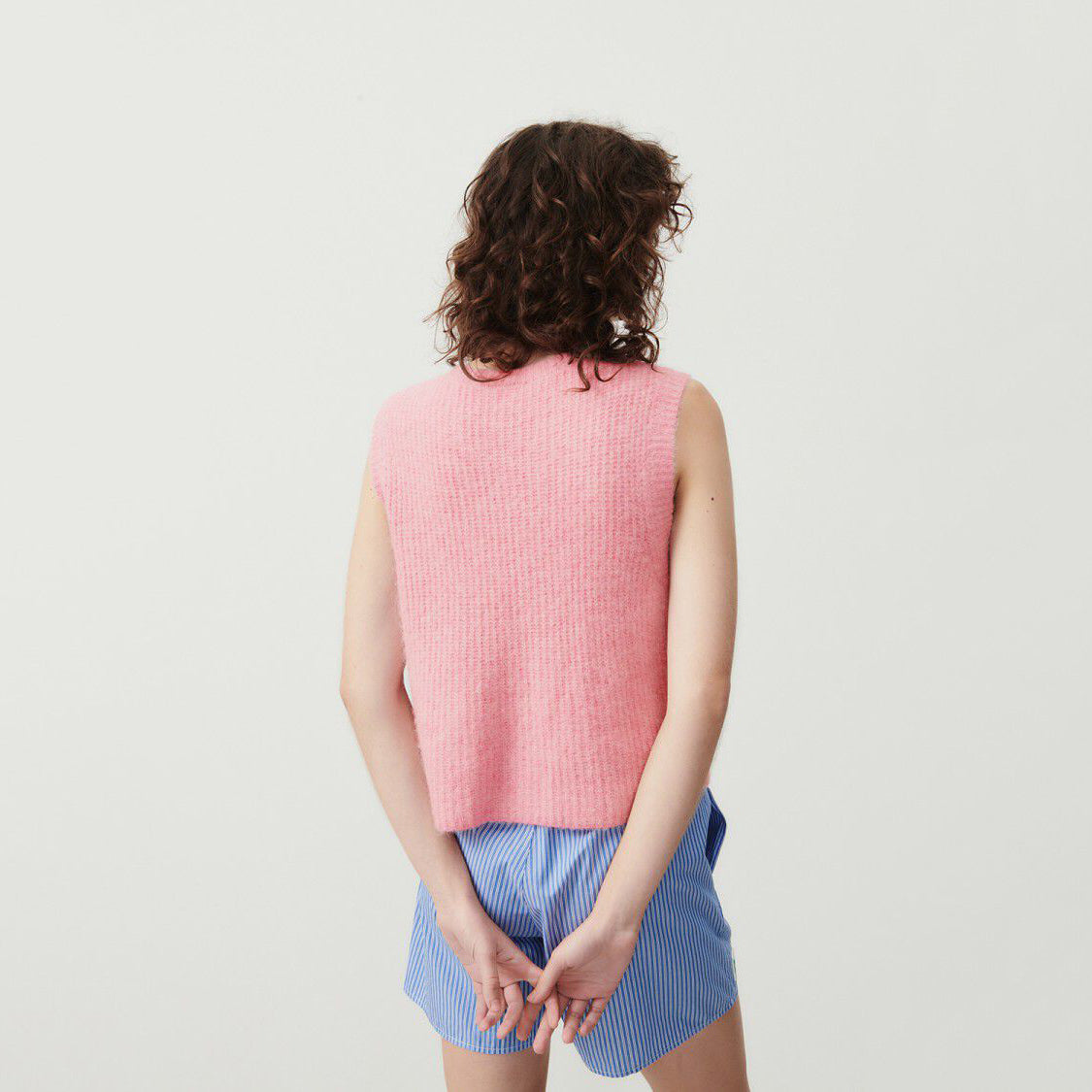 Women Pink Knit Gilet